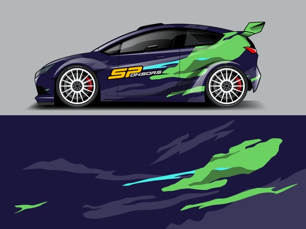 Car wrap graphic racing abstract strip and background for car wrap and vinyl sticker