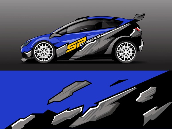 Car wrap graphic racing abstract strip and background for car wrap and vinyl sticker
