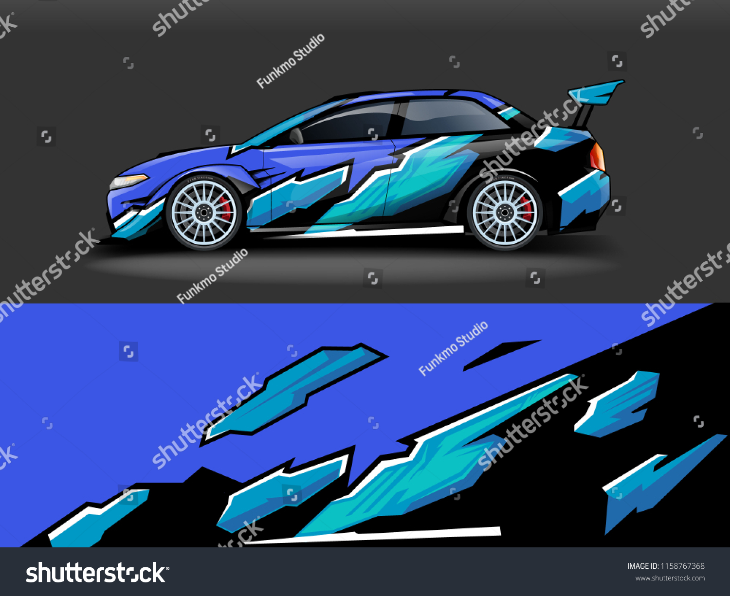 Car wrap graphic racing abstract strip and background for car wrap and vinyl sticker