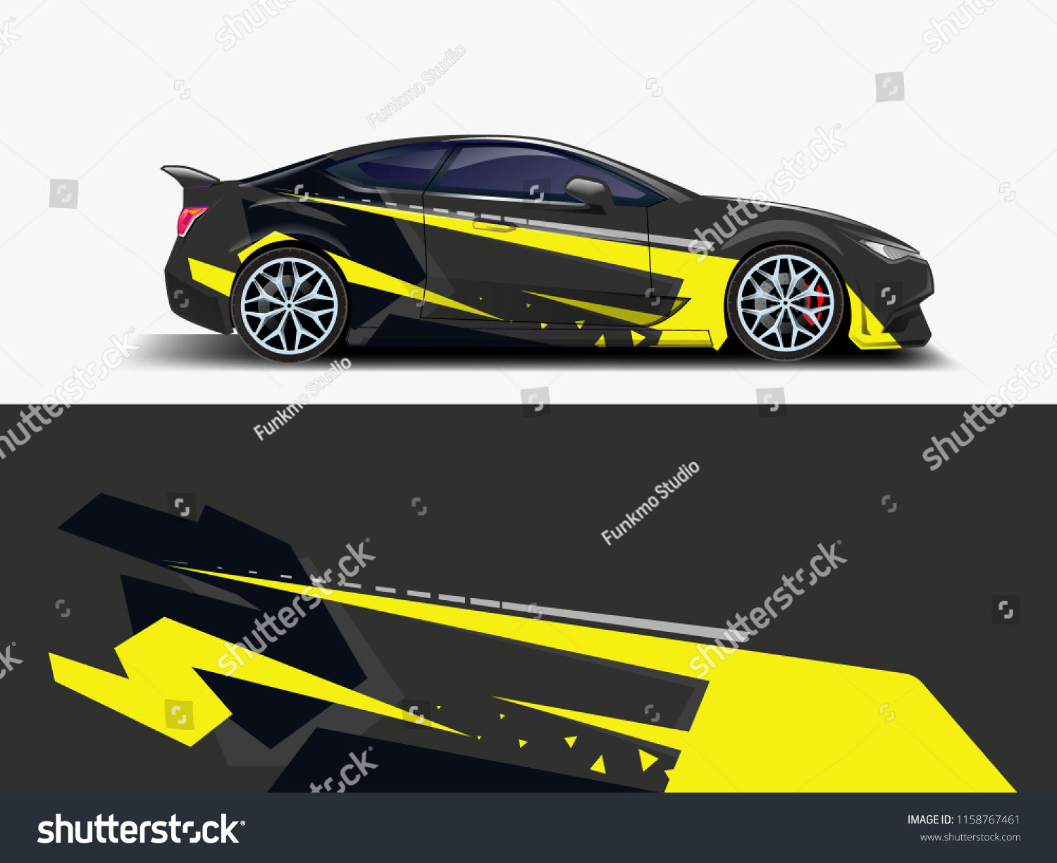 Car wrap graphic racing abstract strip and background for car wrap and vinyl sticker