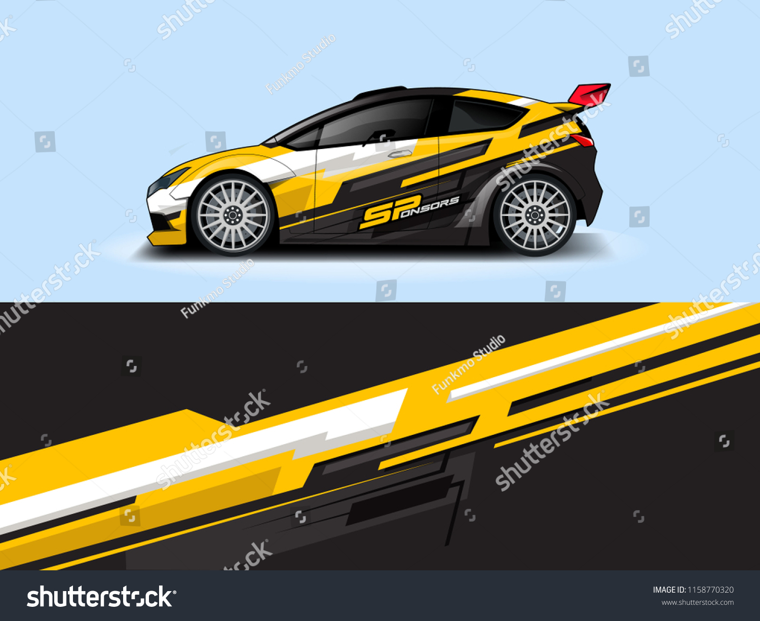 Car wrap design abstract strip and background for Car wrap and vinyl sticker