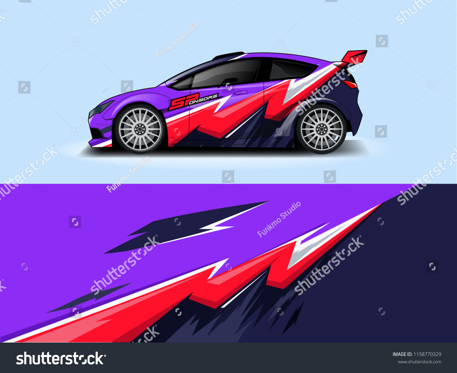 Car wrap design abstract strip and background for Car wrap and vinyl sticker
