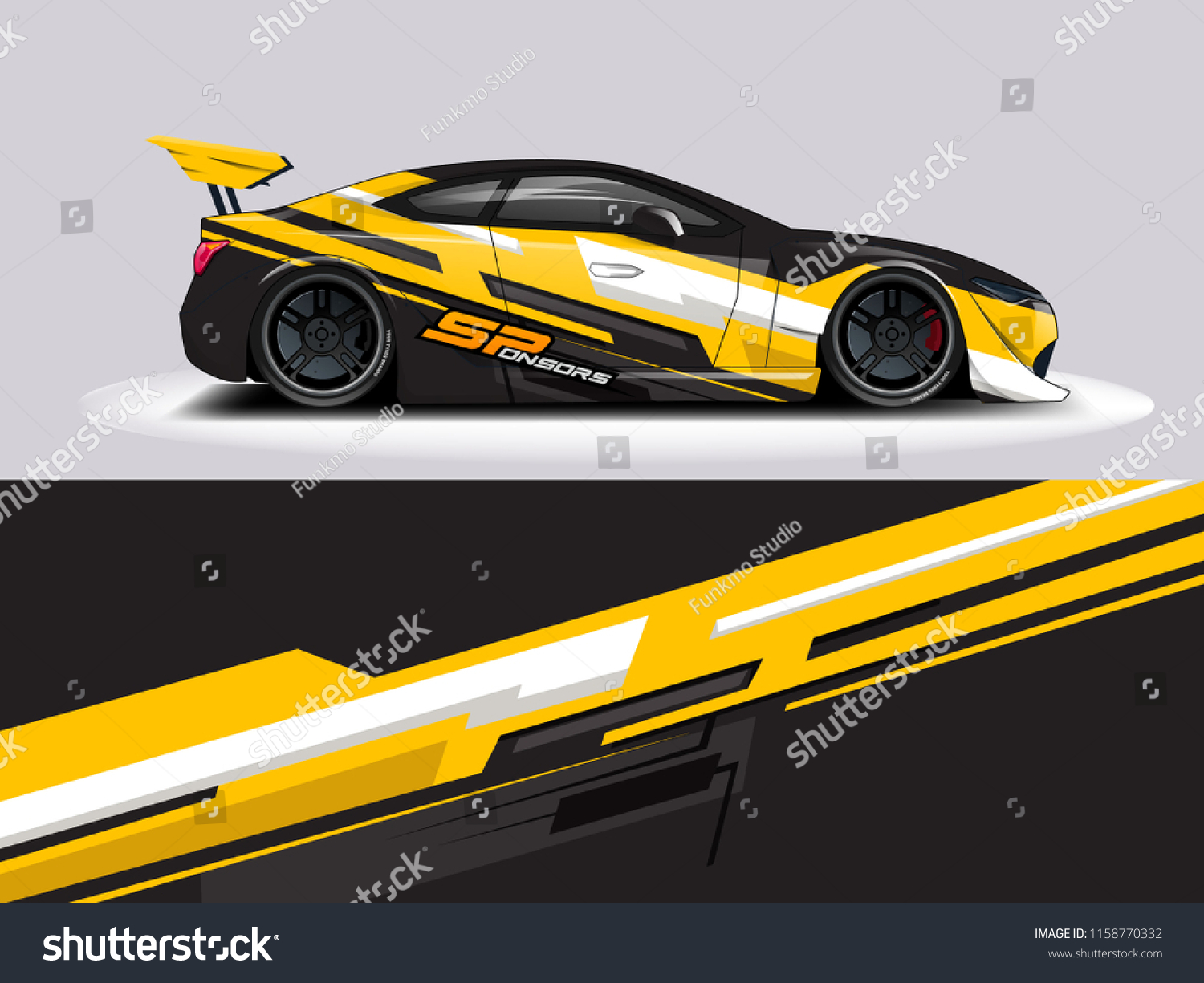 Car wrap design abstract strip and background for Car wrap and vinyl sticker