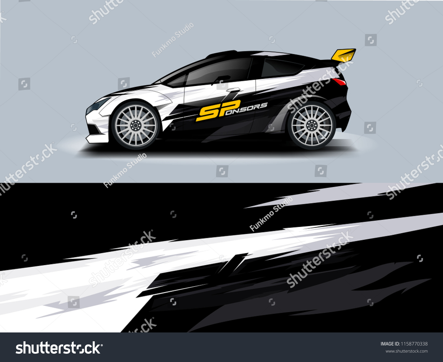 Car wrap design abstract strip and background for Car wrap and vinyl sticker