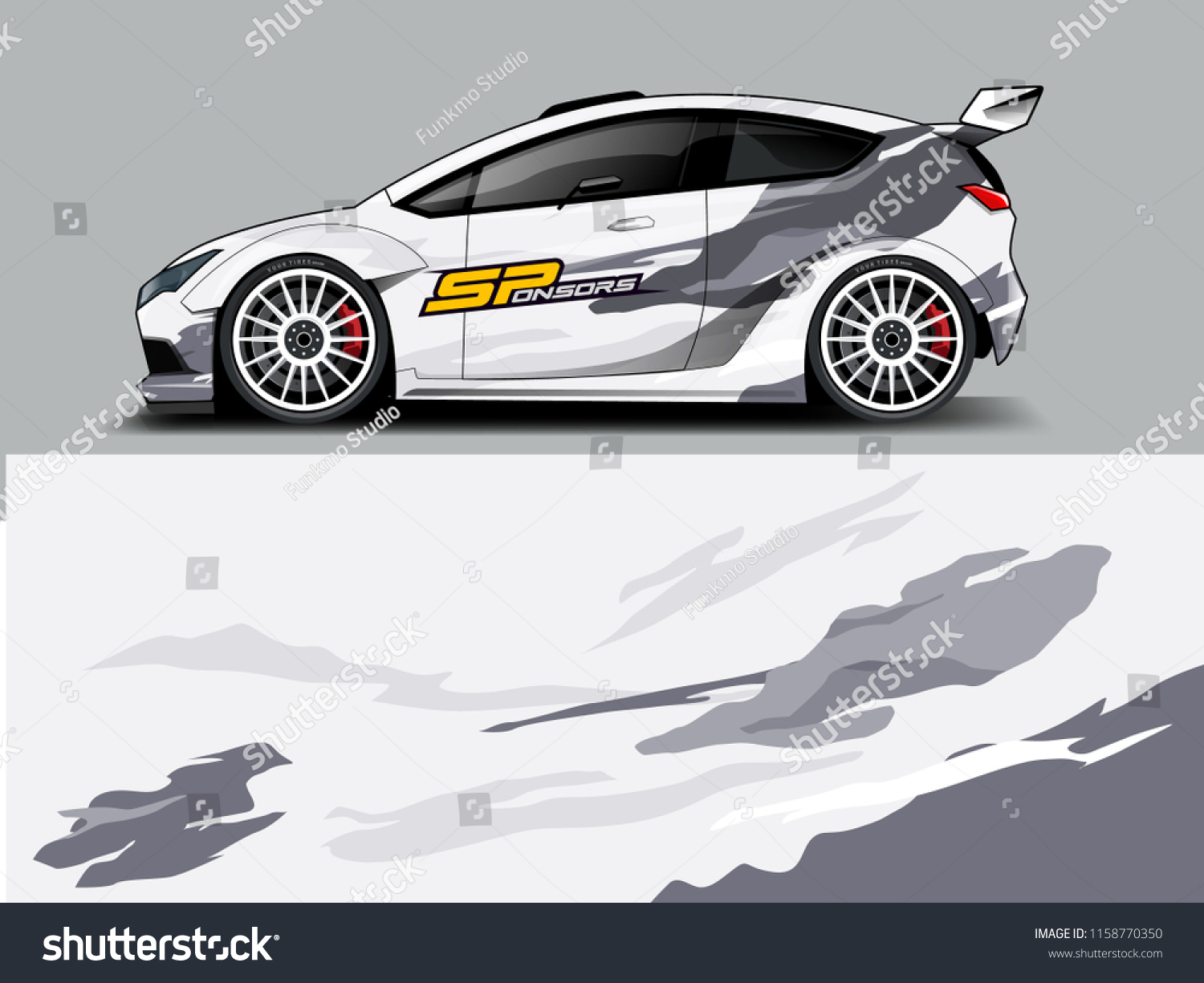 Car wrap design abstract strip and background for Car wrap and vinyl sticker