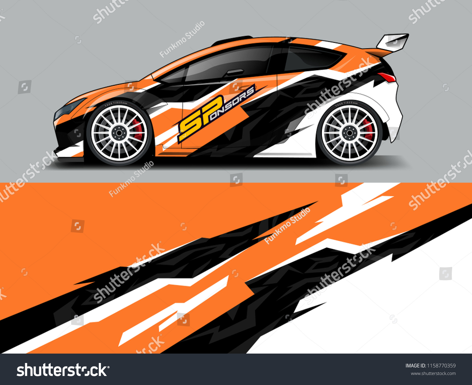 Car wrap design abstract strip and background for Car wrap and vinyl sticker