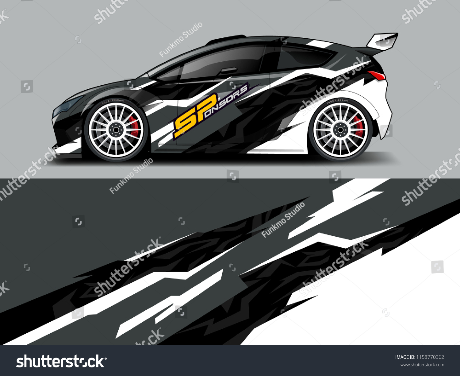 Car wrap design abstract strip and background for Car wrap and vinyl sticker