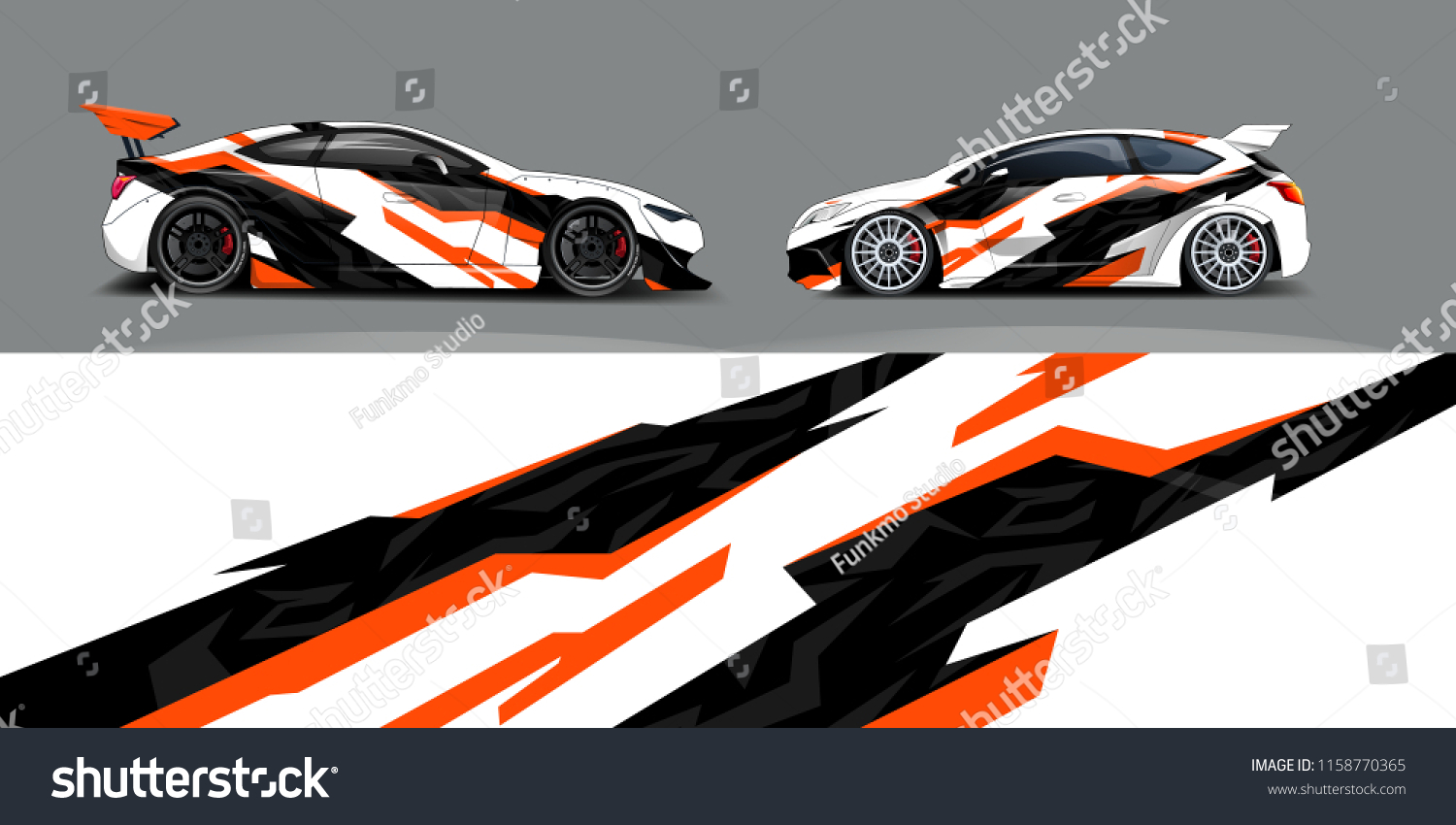 Car wrap design abstract strip and background for Car wrap and vinyl sticker