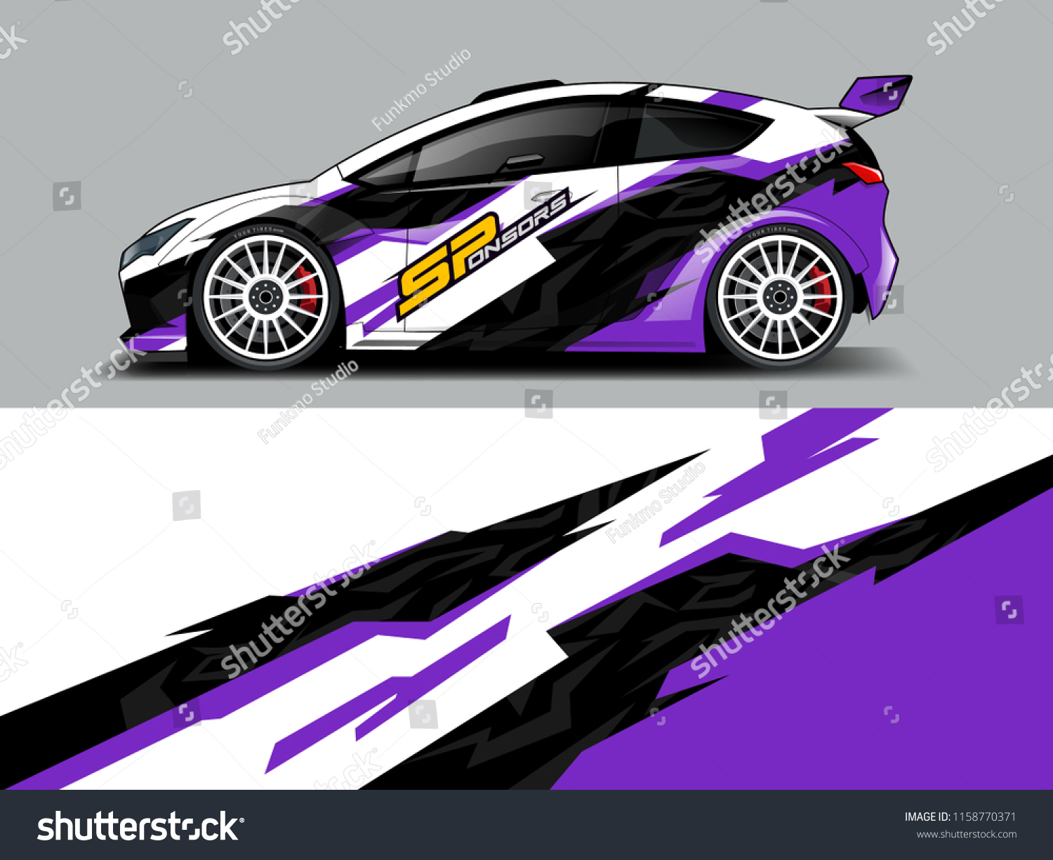 Car wrap design abstract strip and background for Car wrap and vinyl sticker