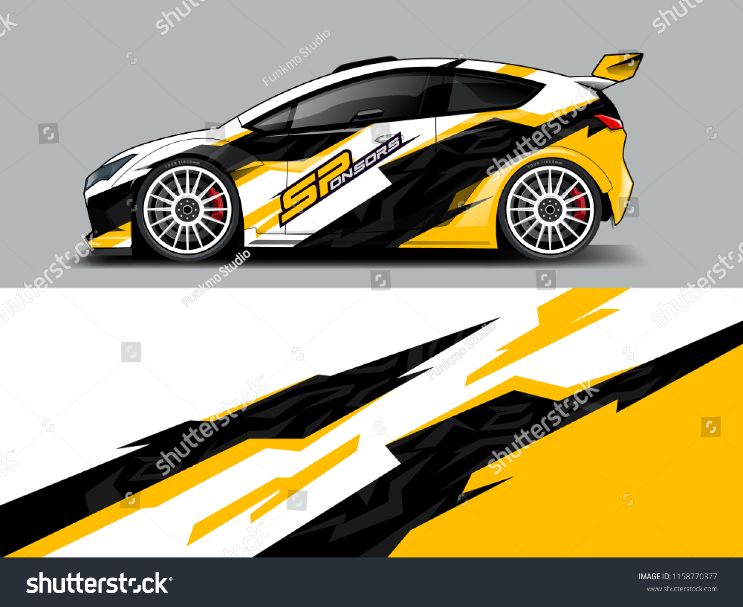 Car wrap design abstract strip and background for Car wrap and vinyl sticker