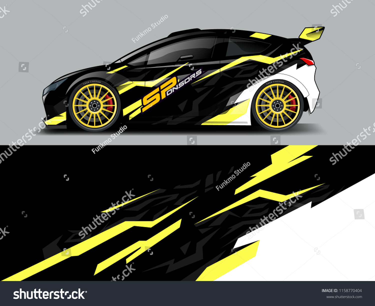Car wrap design abstract strip and background for Car wrap and vinyl sticker