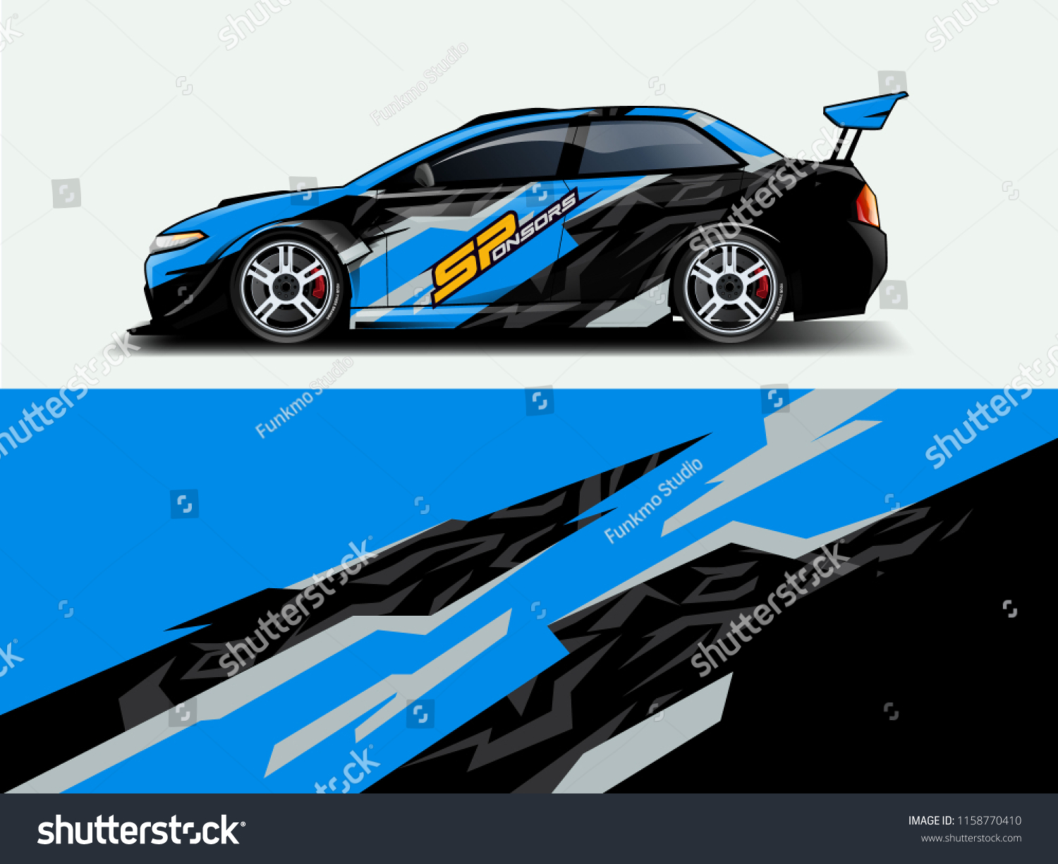 Car wrap design abstract strip and background for Car wrap and vinyl sticker
