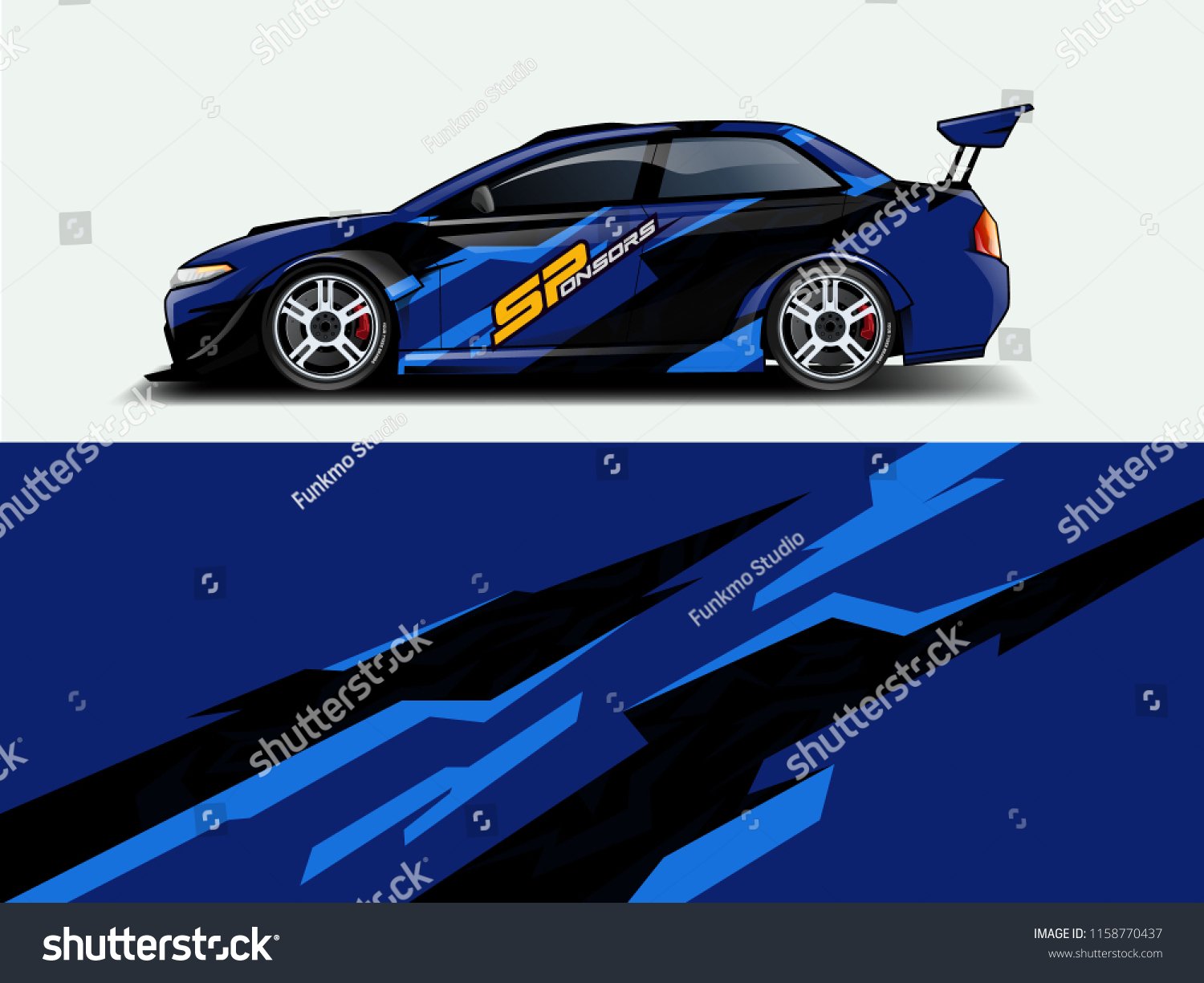 Car wrap design abstract strip and background for Car wrap and vinyl sticker