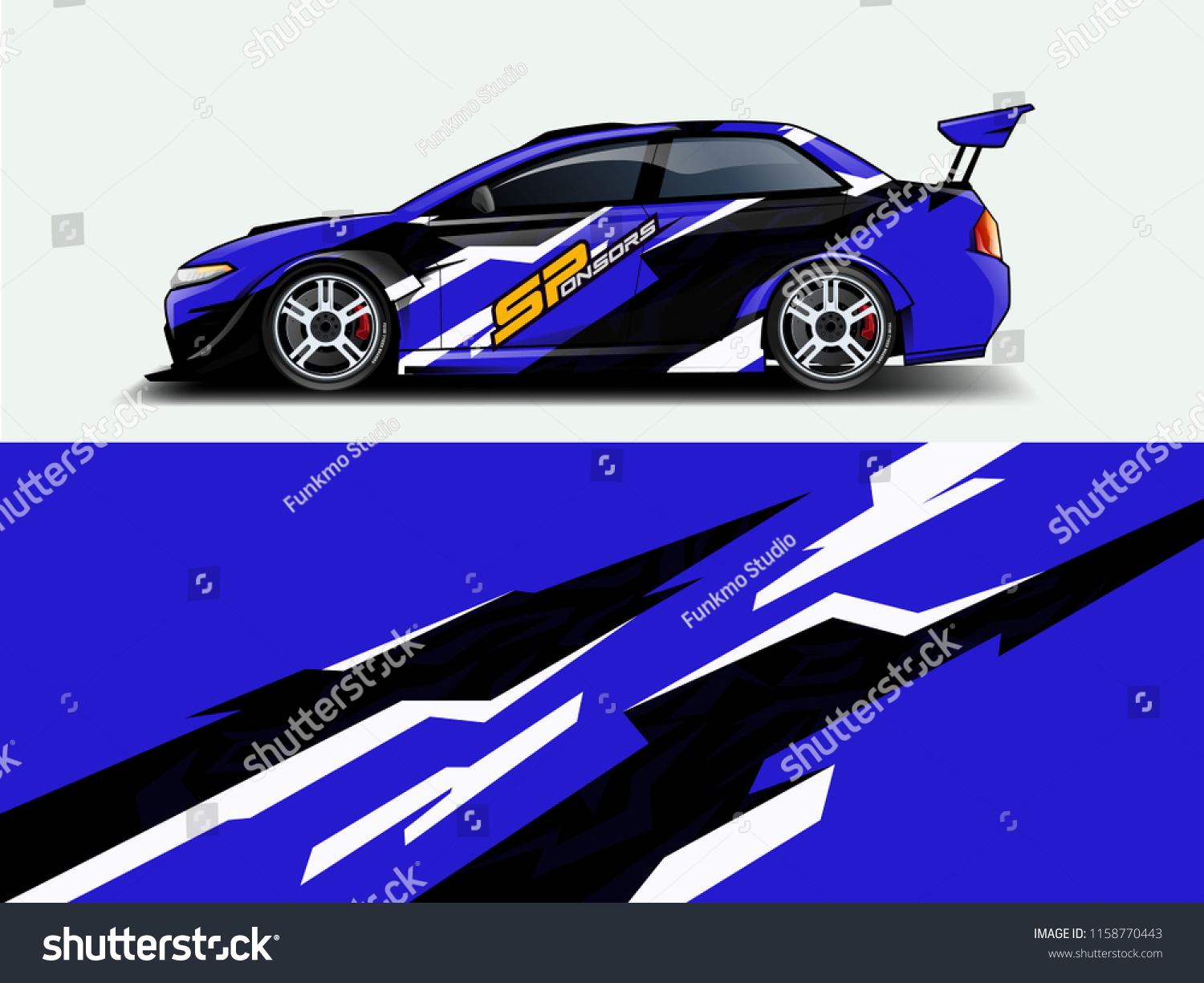 Car wrap design abstract strip and background for Car wrap and vinyl sticker