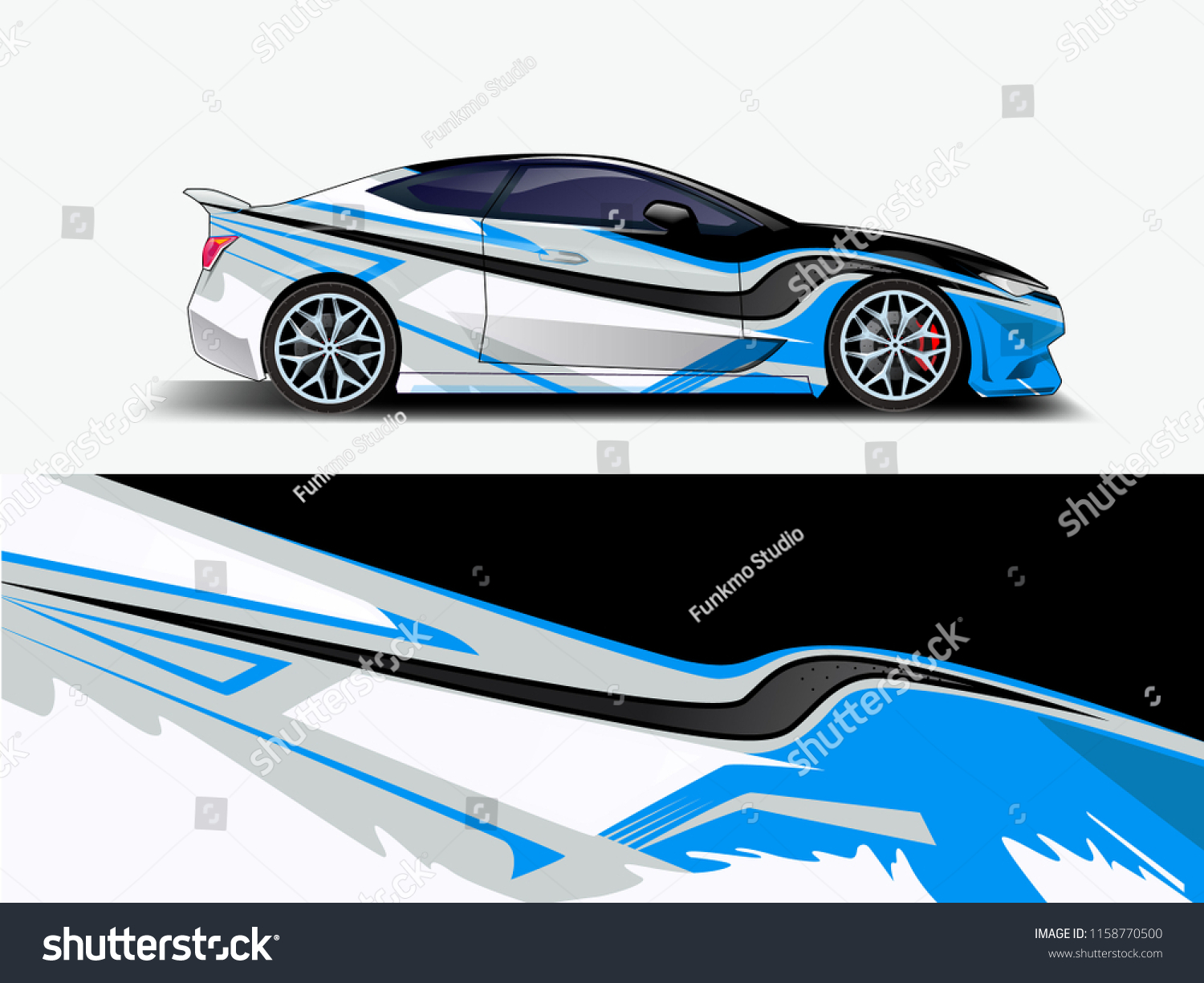 Car wrap design abstract strip and background for Car wrap and vinyl sticker