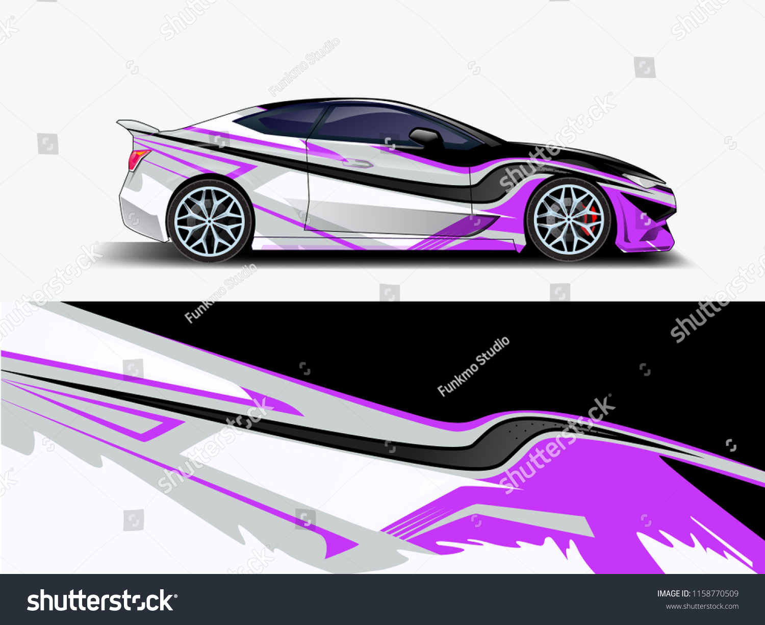 Car wrap design abstract strip and background for Car wrap and vinyl sticker