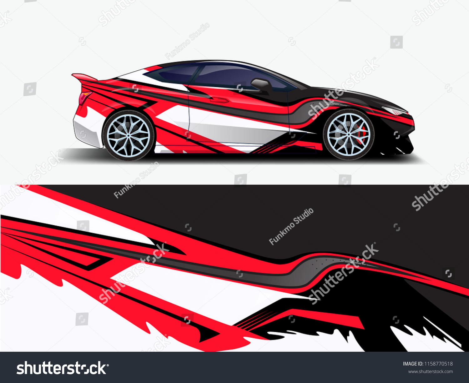 Car wrap design abstract strip and background for Car wrap and vinyl sticker