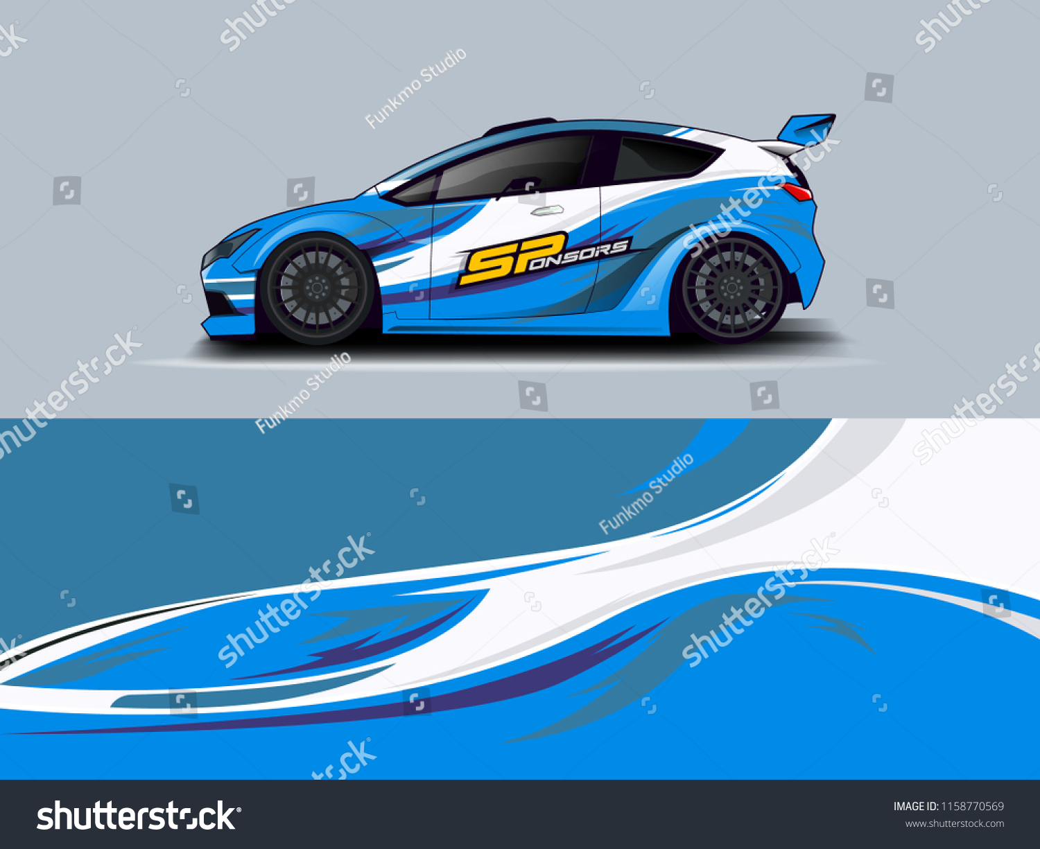 Car wrap design abstract strip and background for Car wrap and vinyl sticker