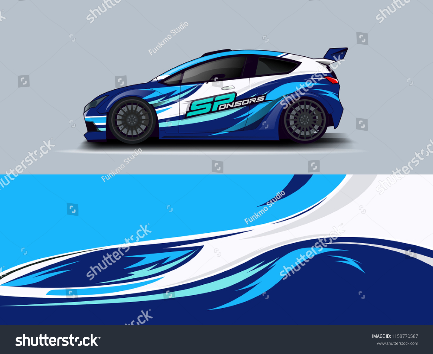 Car wrap design abstract strip and background for Car wrap and vinyl sticker