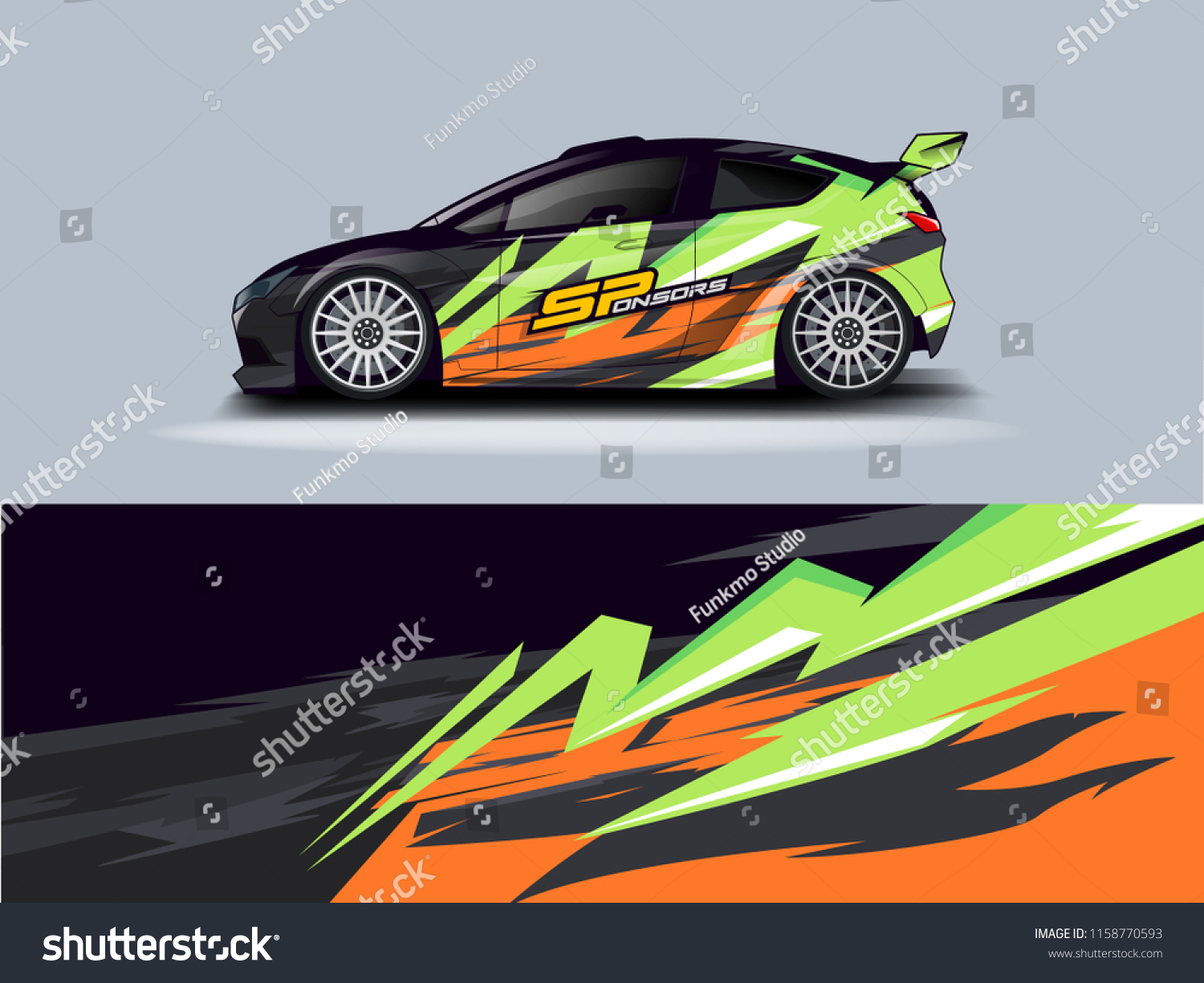 Car wrap design abstract strip and background for Car wrap and vinyl sticker