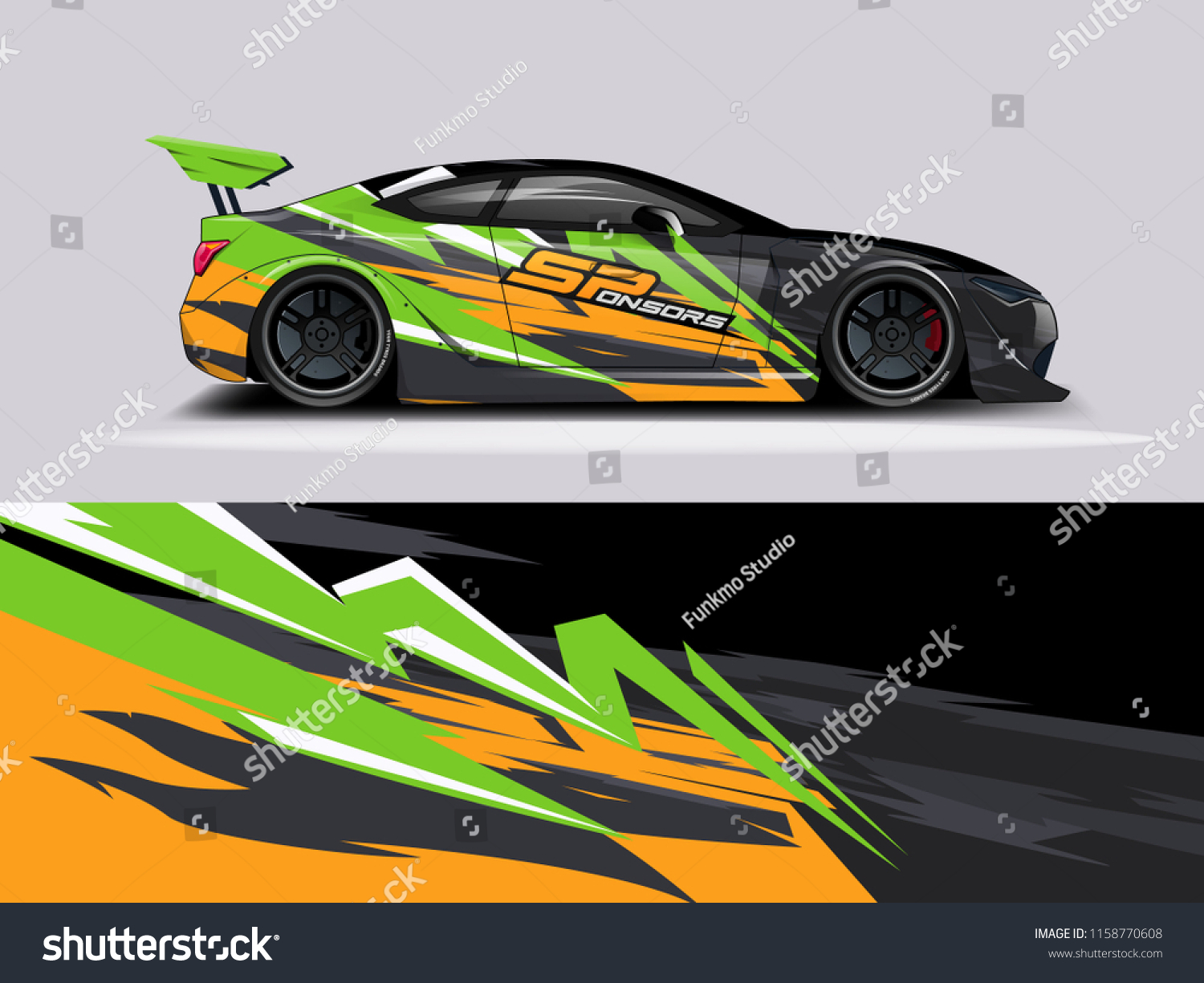 Car wrap design abstract strip and background for Car wrap and vinyl sticker
