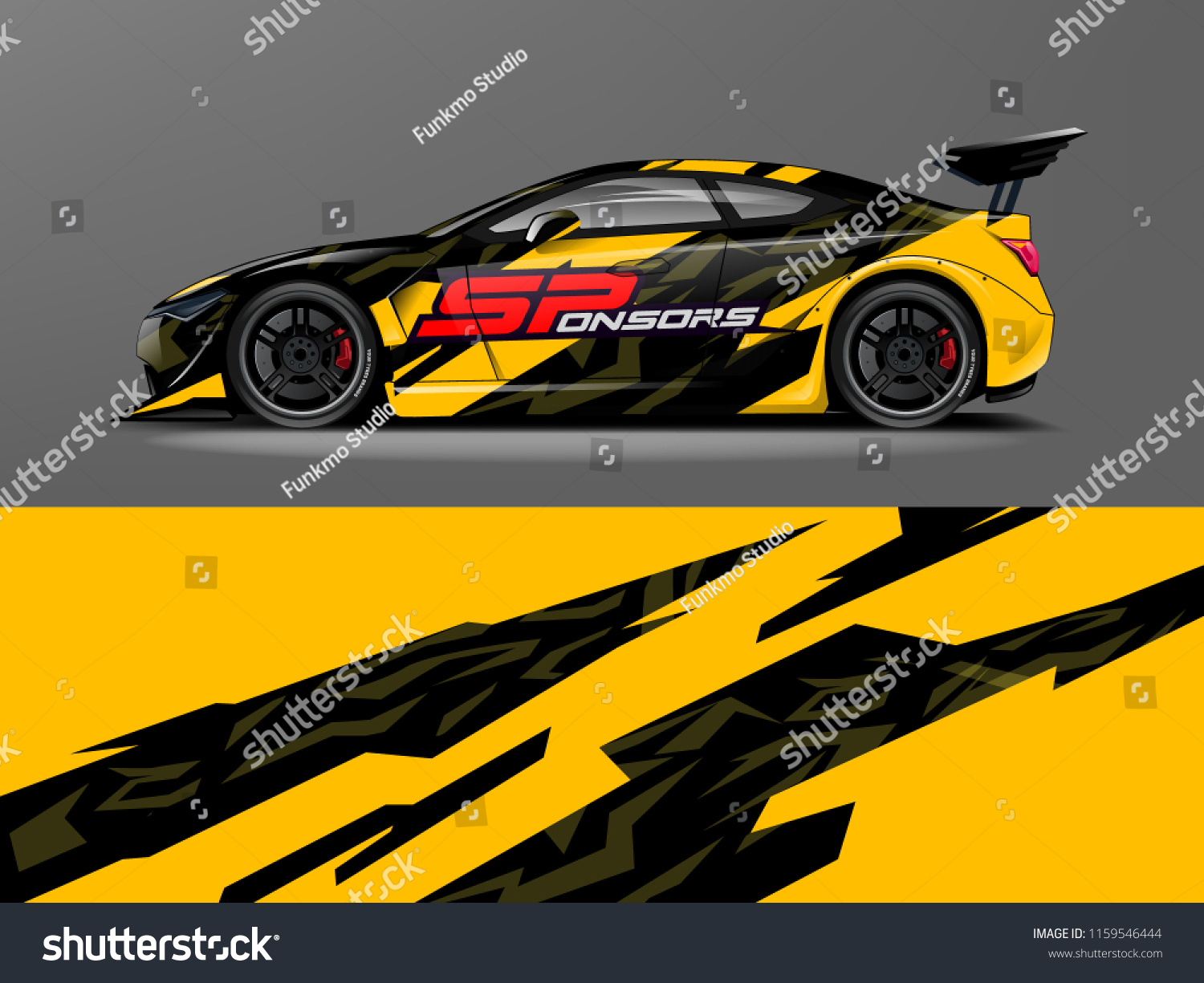 Car wrap graphic racing abstract strip and background for car wrap and vinyl sticker