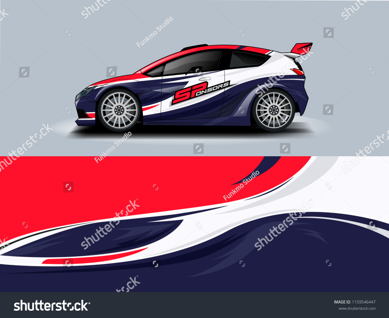 Car wrap graphic racing abstract strip and background for car wrap and vinyl sticker