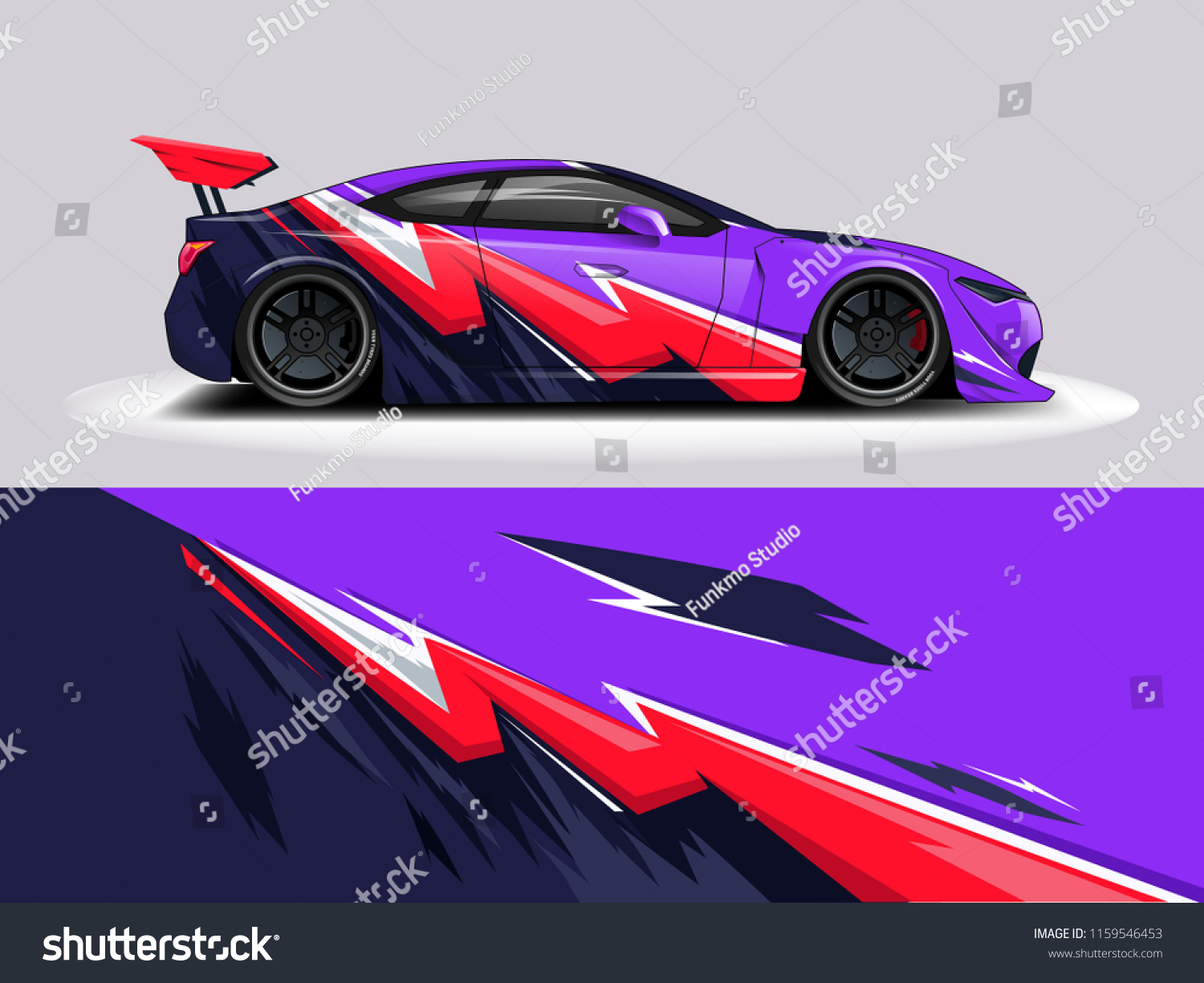 Car wrap graphic racing abstract strip and background for car wrap and vinyl sticker