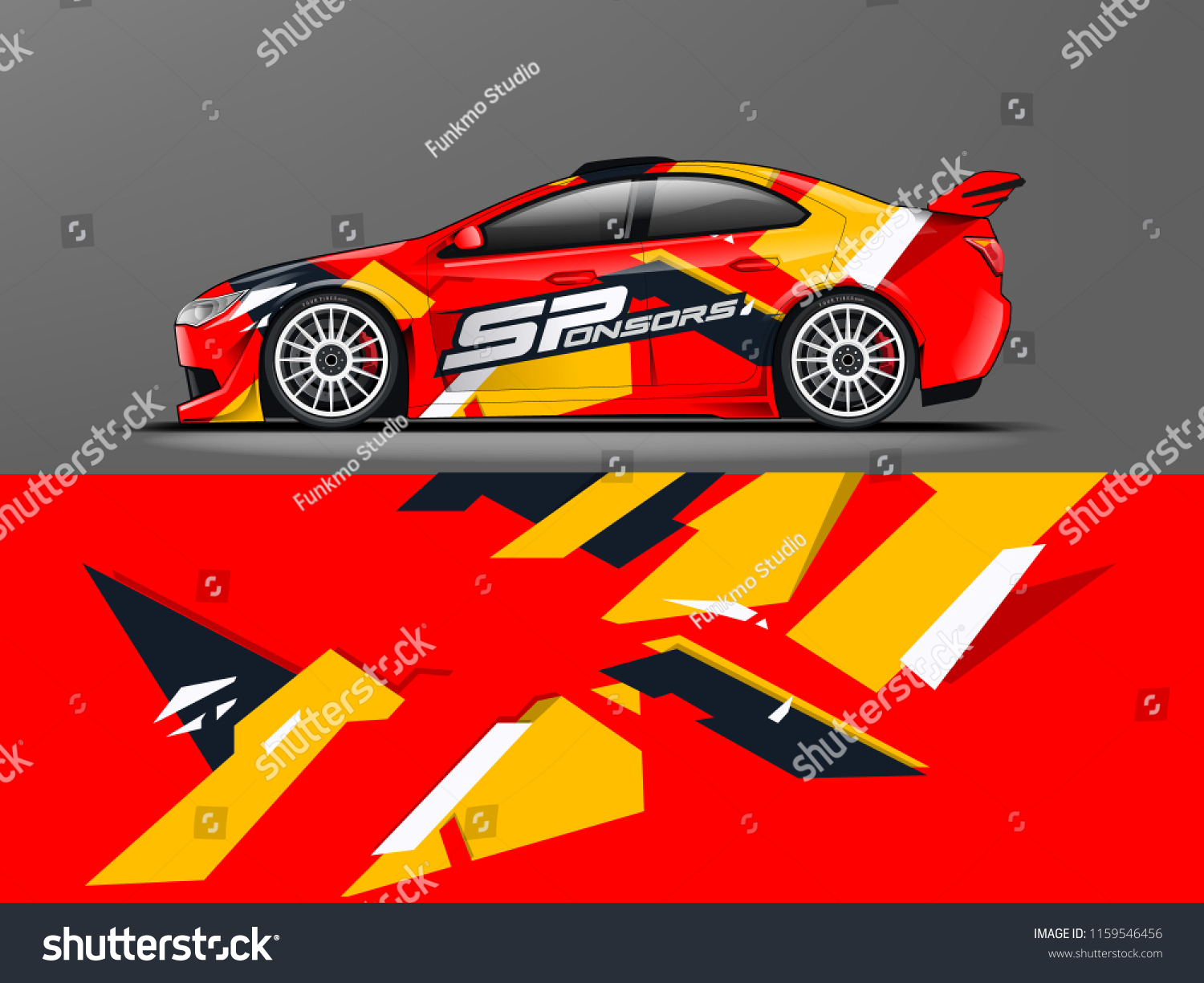 Car wrap graphic racing abstract strip and background for car wrap and vinyl sticker
