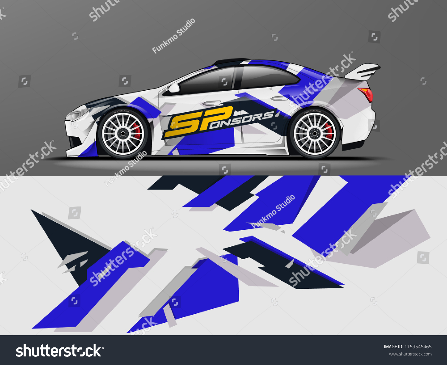 Car wrap graphic racing abstract strip and background for car wrap and vinyl sticker