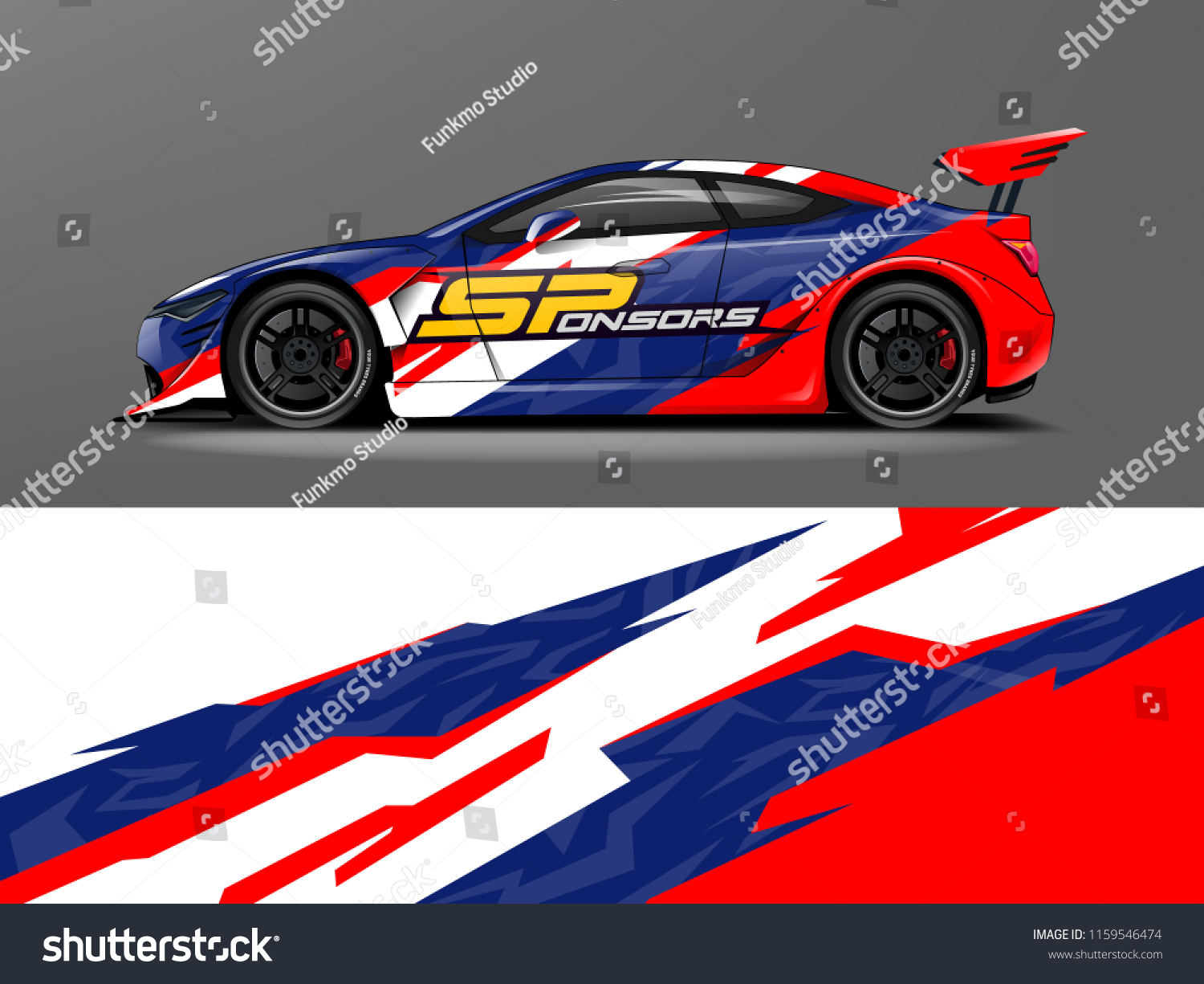 Car wrap graphic racing abstract strip and background for car wrap and vinyl sticker