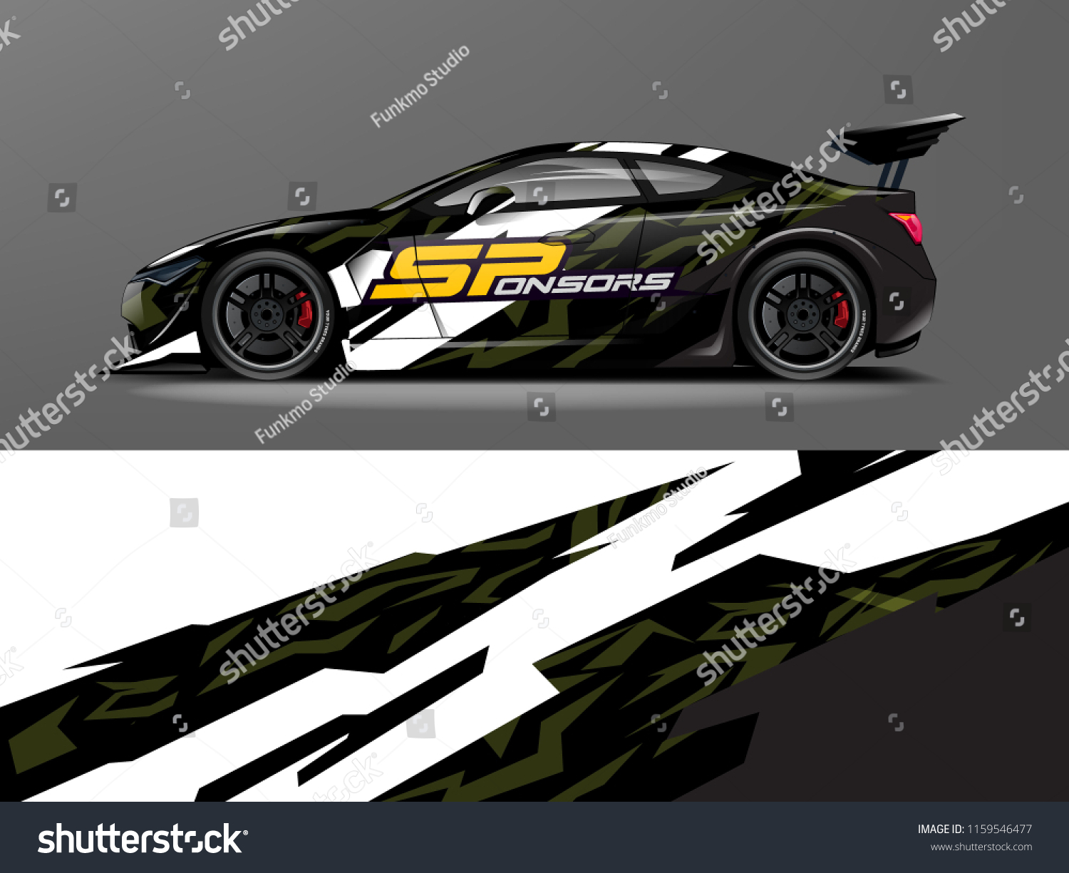 Car wrap graphic racing abstract strip and background for car wrap and vinyl sticker