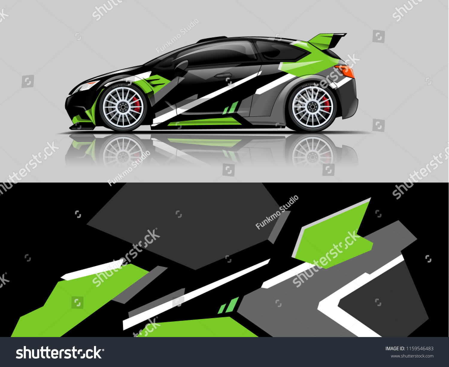 Car wrap graphic racing abstract strip and background for car wrap and vinyl sticker