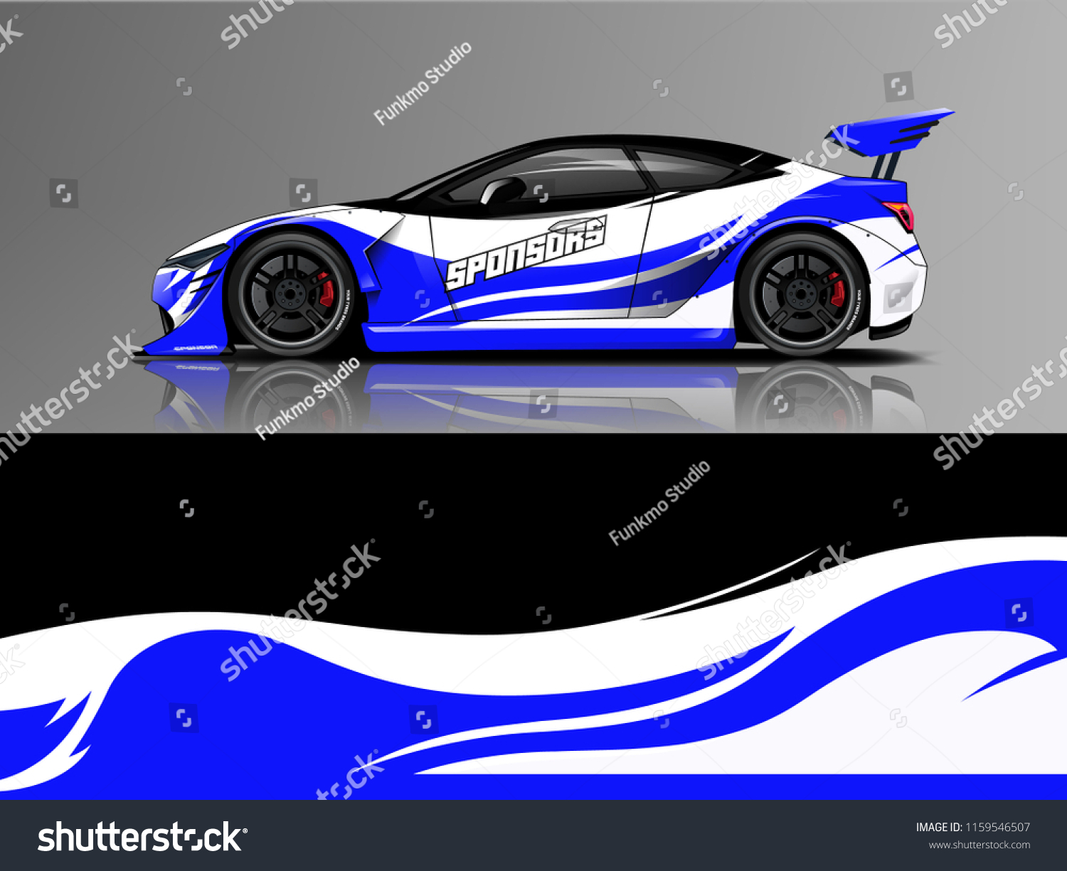 Car wrap graphic racing abstract strip and background for car wrap and vinyl sticker