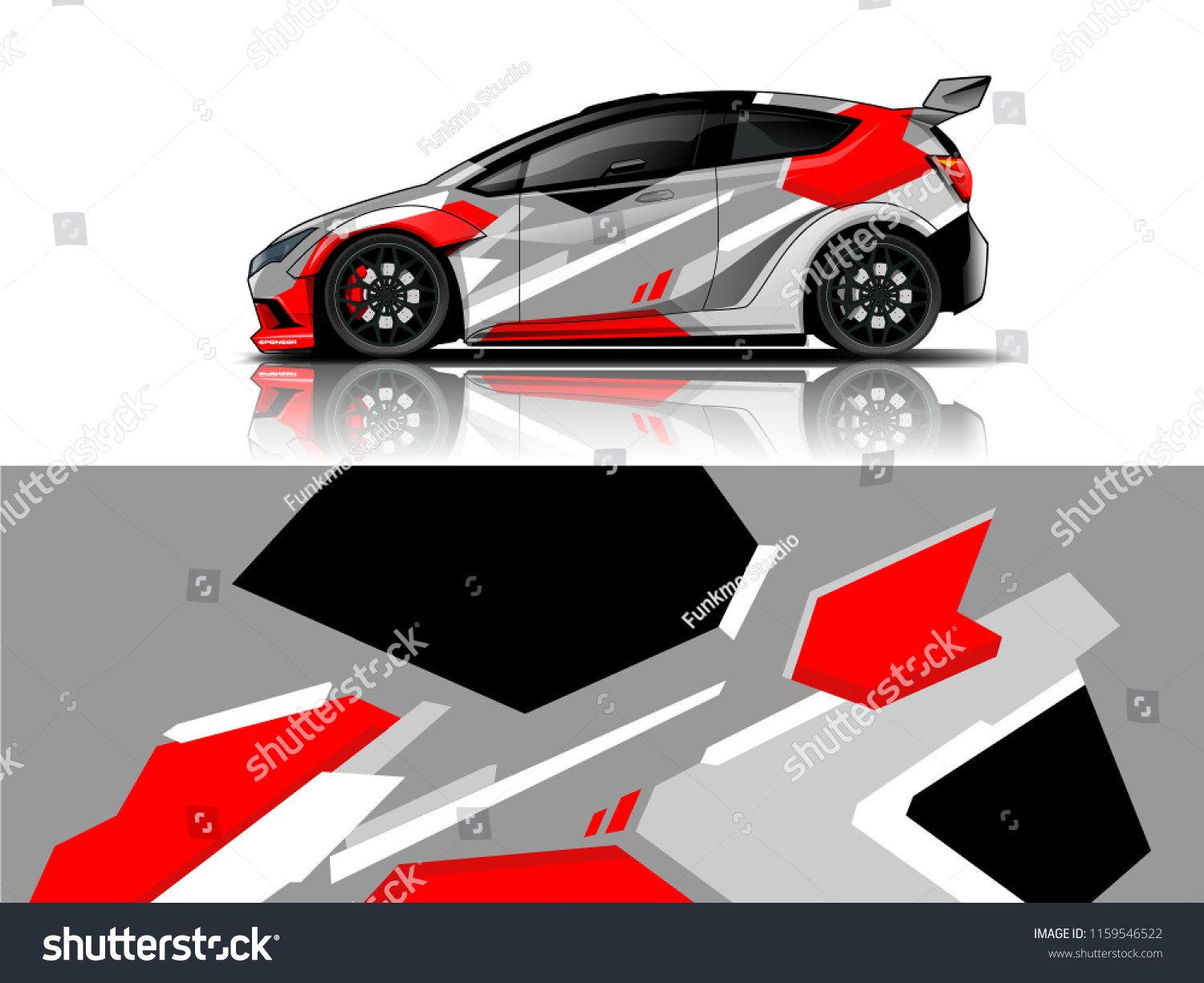 Car wrap graphic racing abstract strip and background for car wrap and vinyl sticker