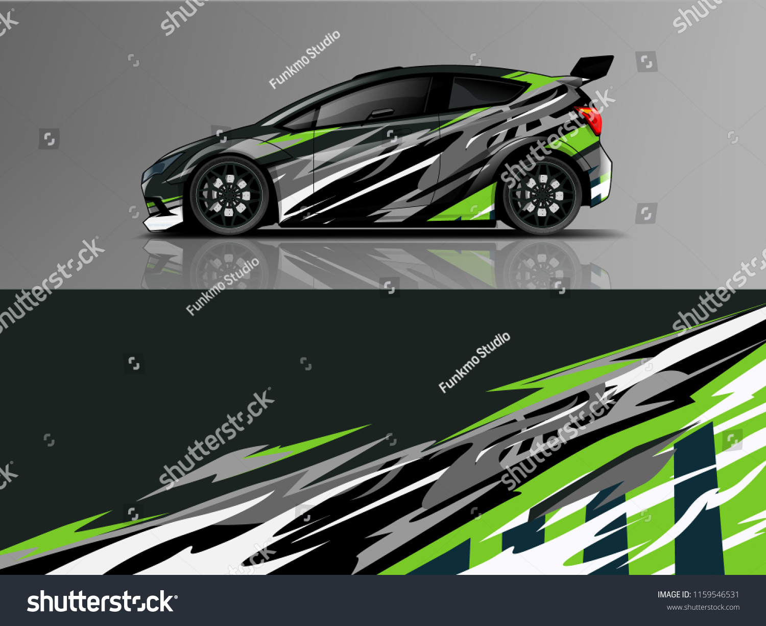 Car wrap graphic racing abstract strip and background for car wrap and vinyl sticker