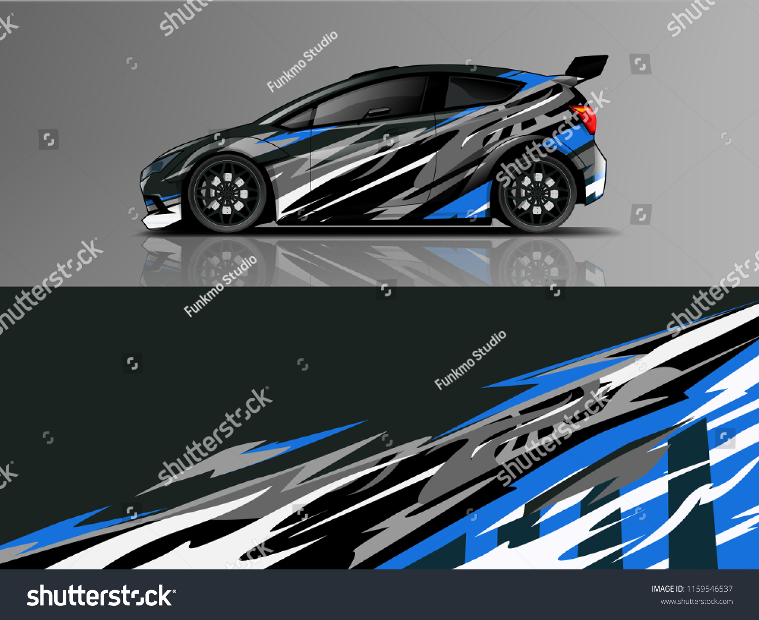 Car wrap graphic racing abstract strip and background for car wrap and vinyl sticker