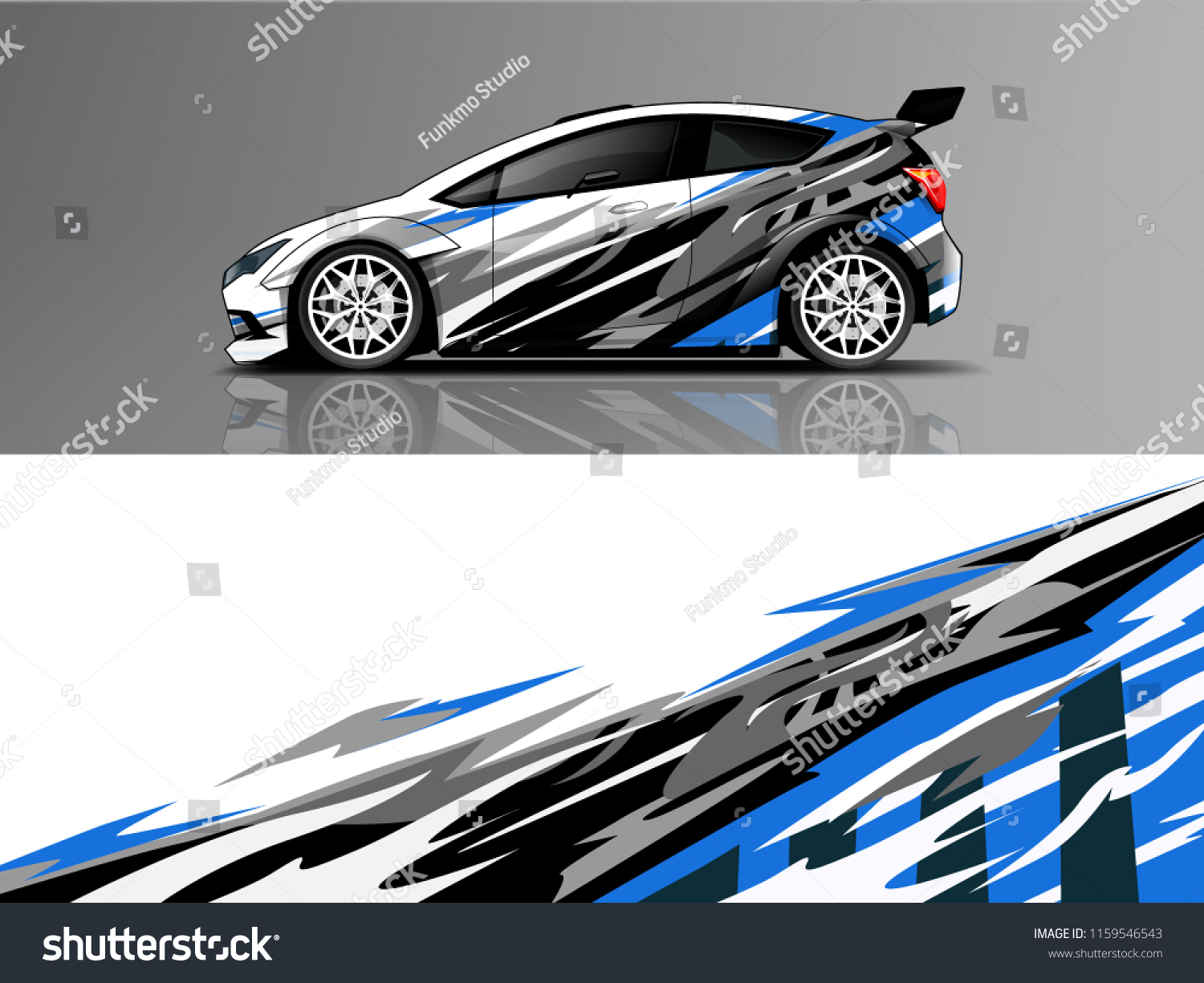 Car wrap graphic racing abstract strip and background for car wrap and vinyl sticker