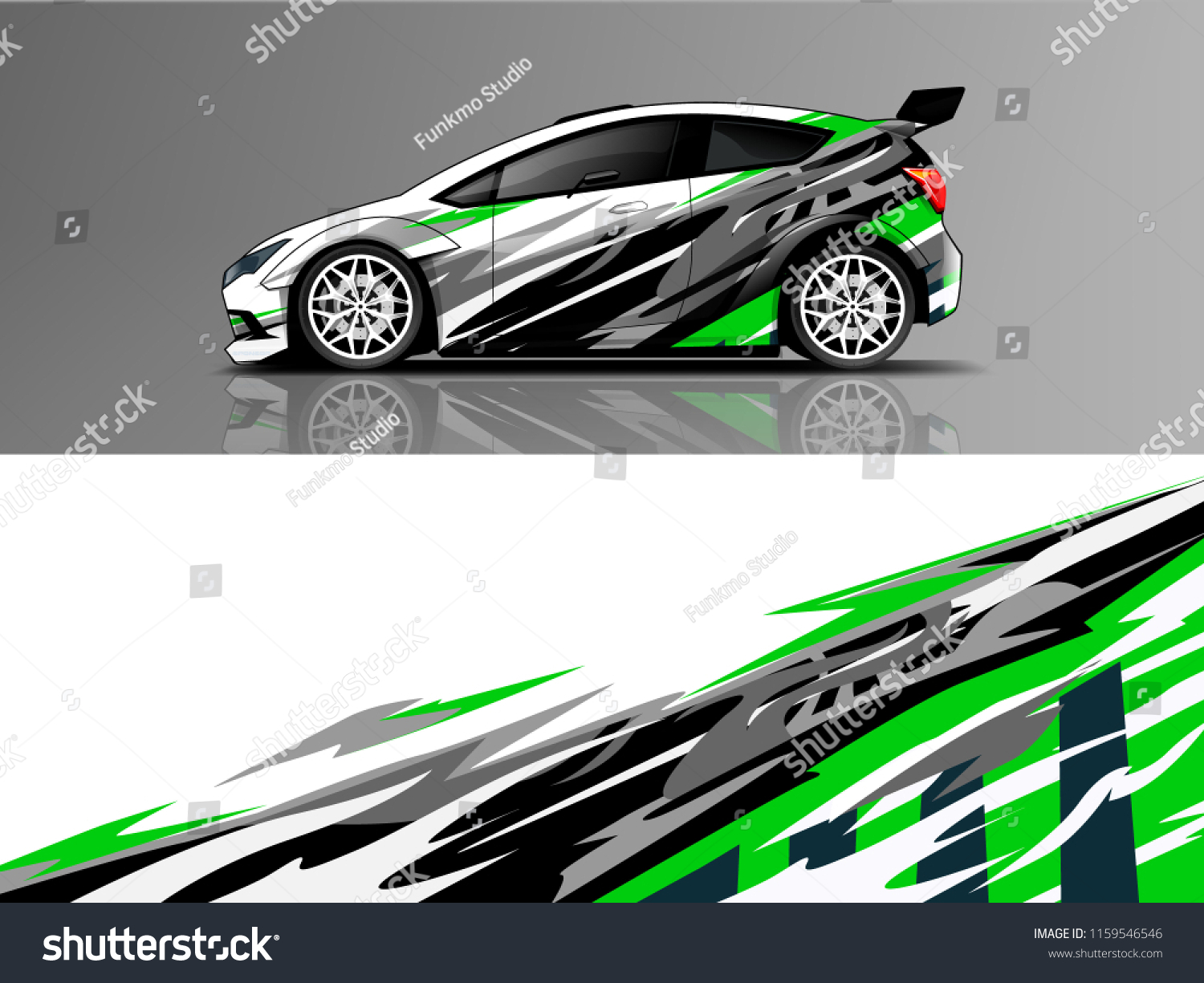 Car wrap graphic racing abstract strip and background for car wrap and vinyl sticker
