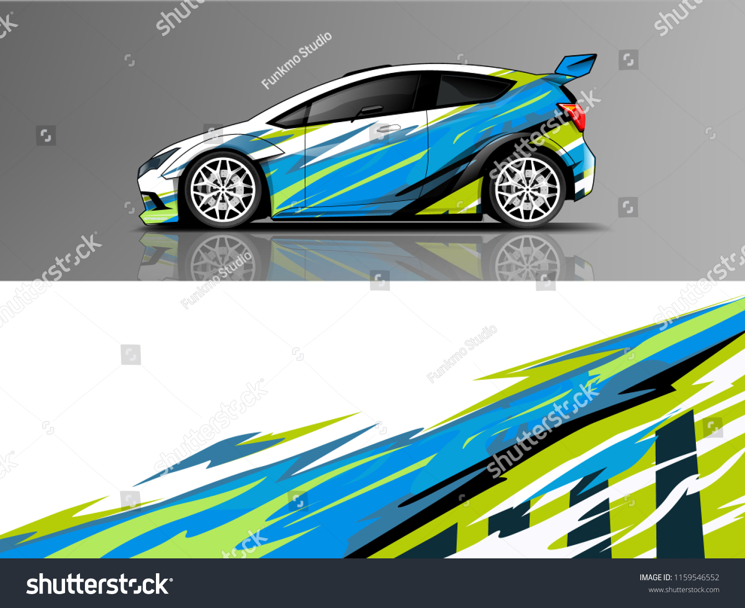Car wrap graphic racing abstract strip and background for car wrap and vinyl sticker