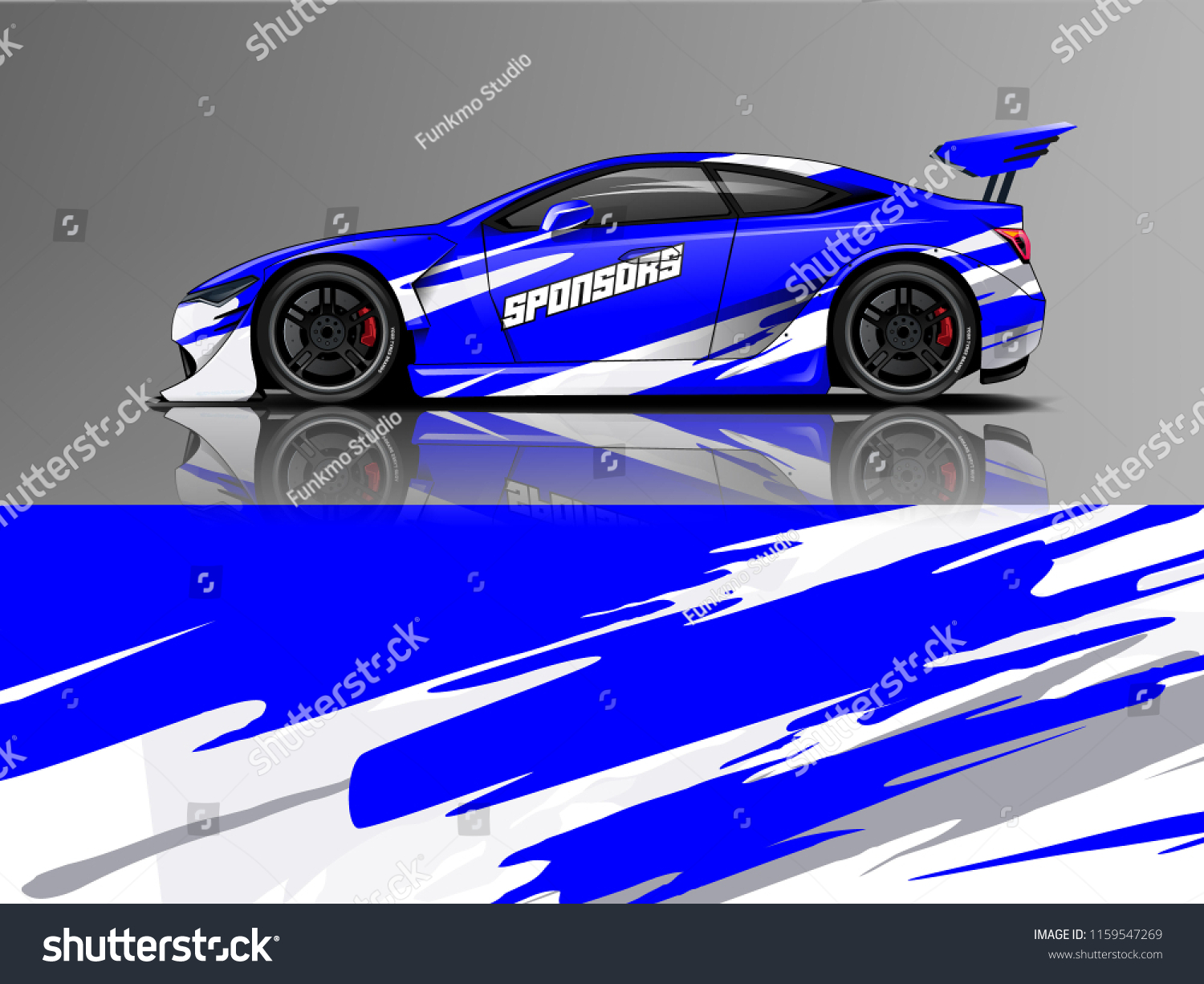 Cargo van decal designs, truck and car wrap vector. Graphic abstract stripe designs for advertisement, race, adventure and livery car