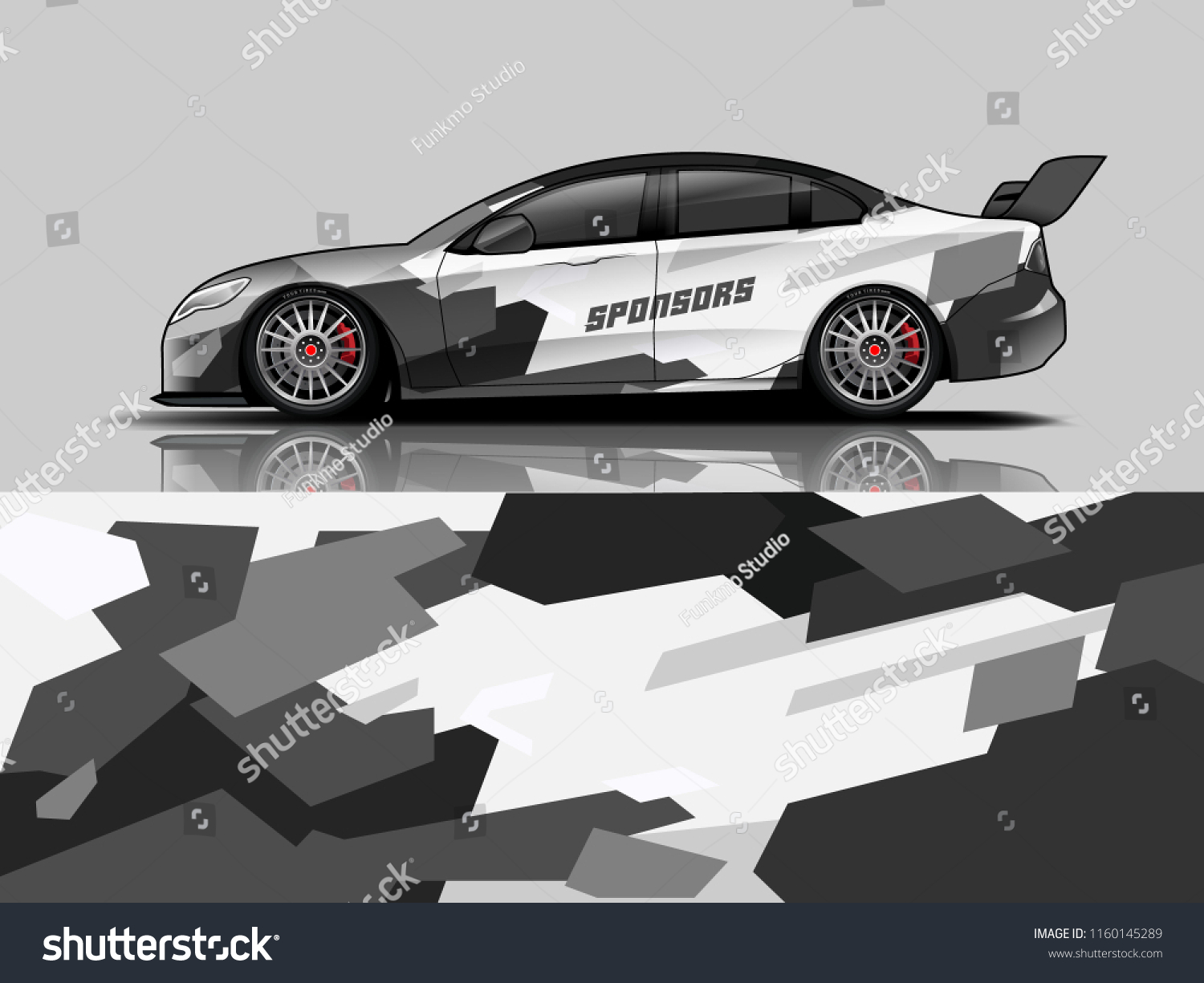 Car wrap graphic racing abstract background for wrap and vinyl sticker