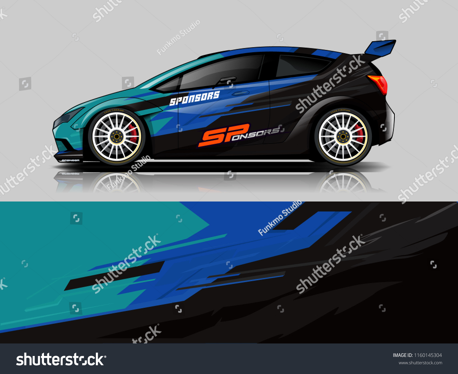 Car wrap graphic racing abstract background for wrap and vinyl sticker