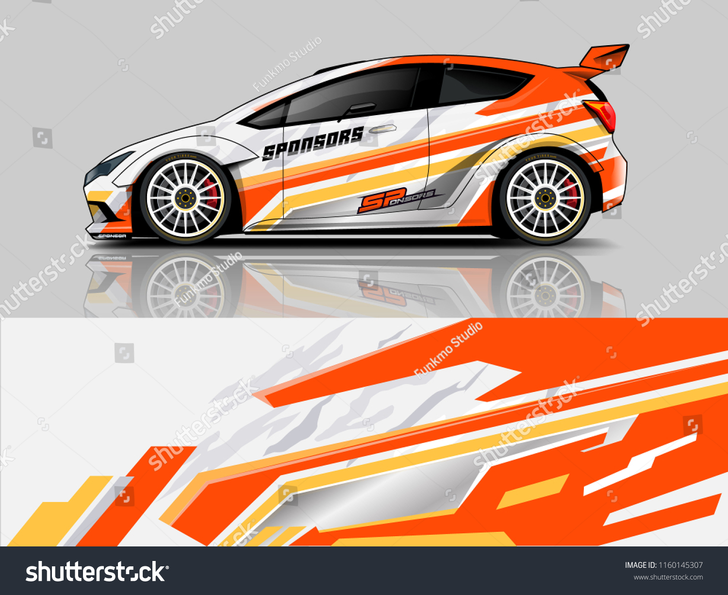 Car wrap graphic racing abstract background for wrap and vinyl sticker