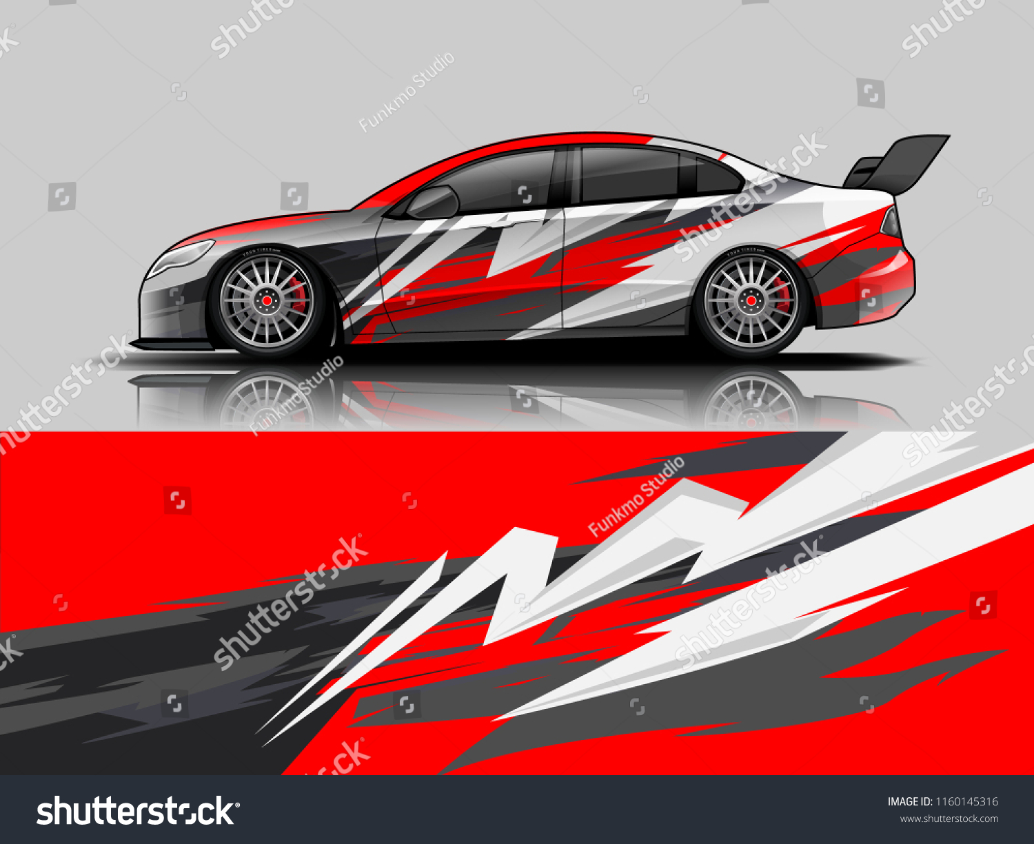 Car wrap graphic racing abstract background for wrap and vinyl sticker