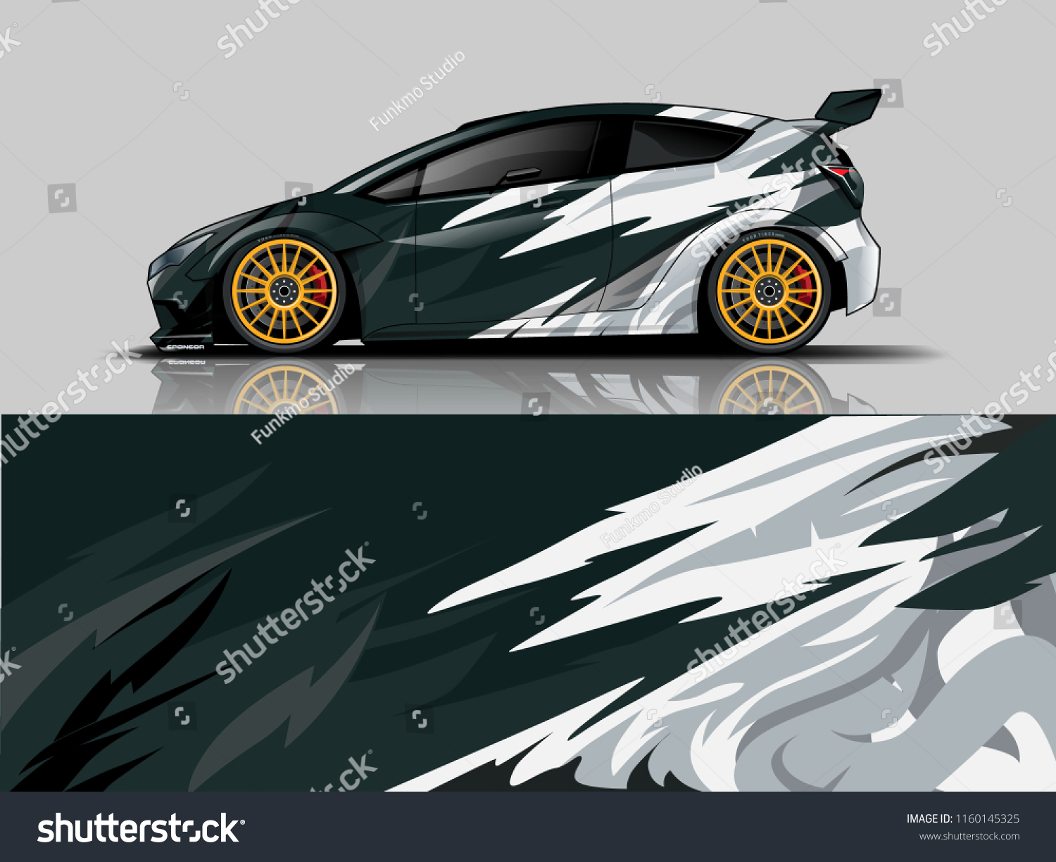 Car wrap graphic racing abstract background for wrap and vinyl sticker