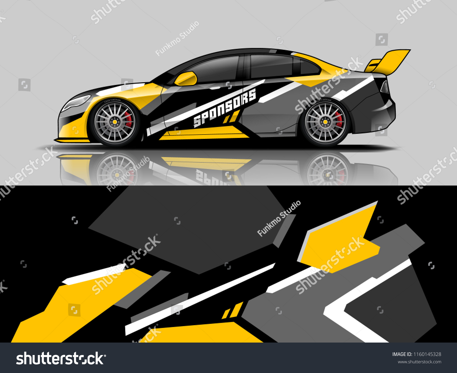 Car wrap graphic racing abstract background for wrap and vinyl sticker