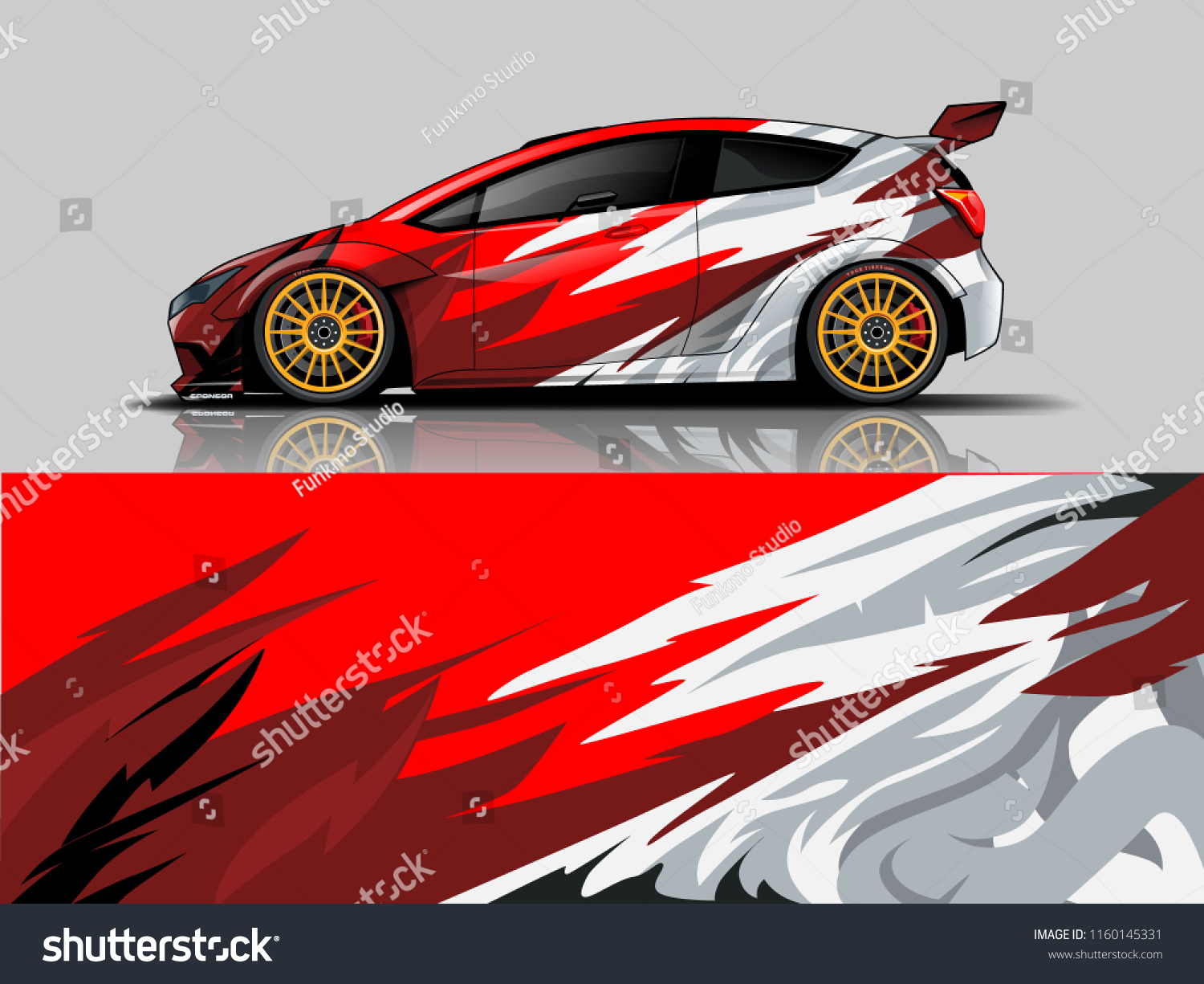 Car wrap graphic racing abstract background for wrap and vinyl sticker