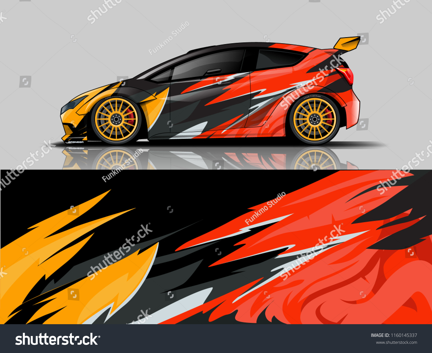 Car wrap graphic racing abstract background for wrap and vinyl sticker