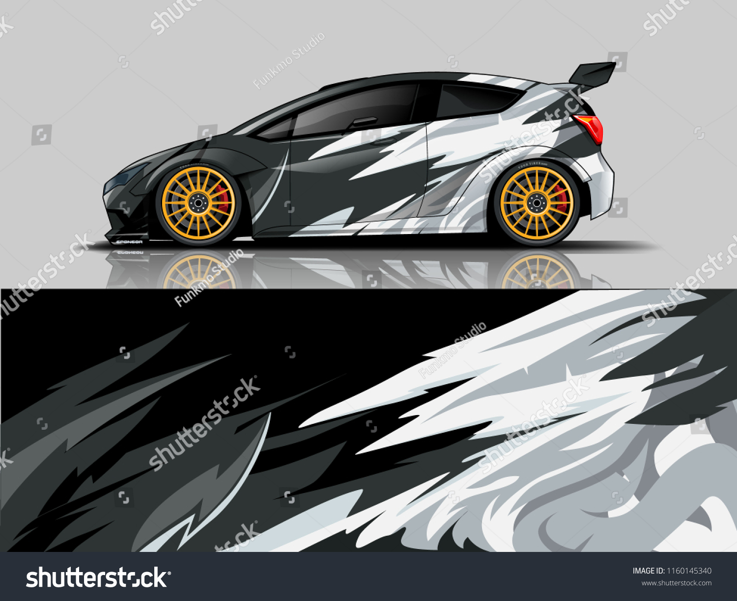 Car wrap graphic racing abstract background for wrap and vinyl sticker